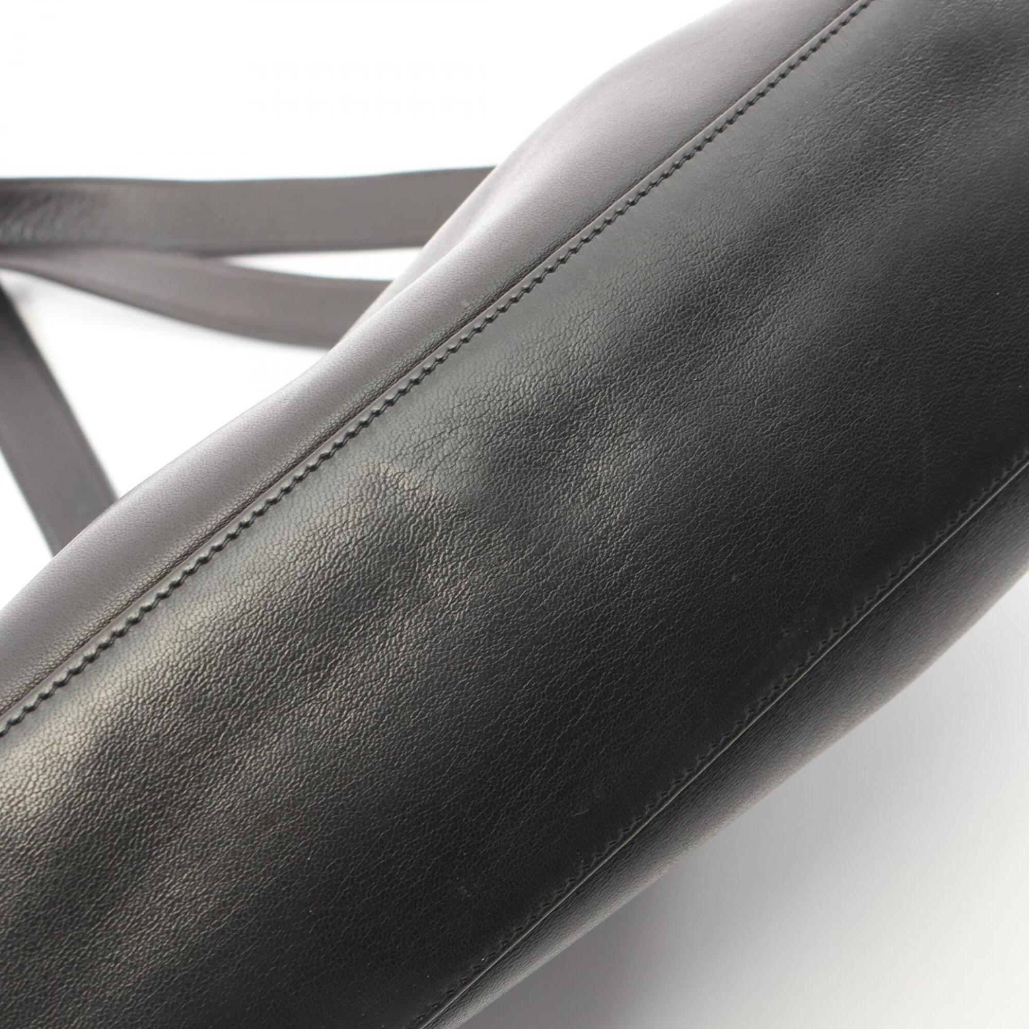 Chanel Black Leather Handbag Tote Bag (Pre-Owned)