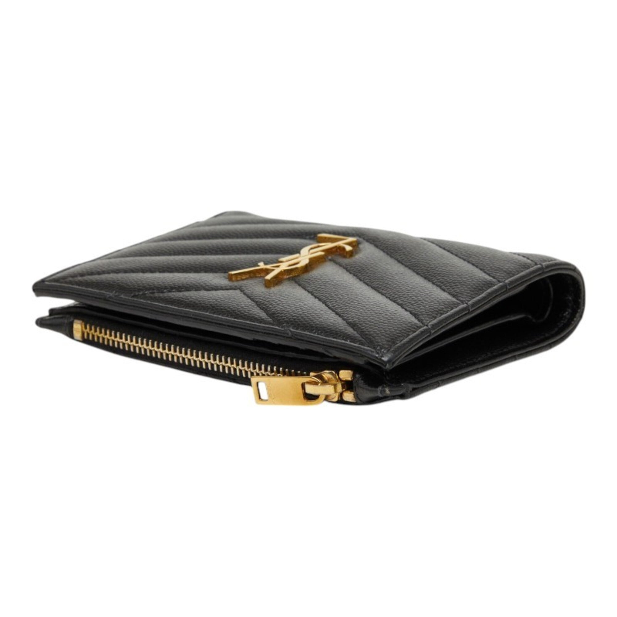 Saint Laurent Black Leather Wallet (Bi-Fold) (Pre-Owned)