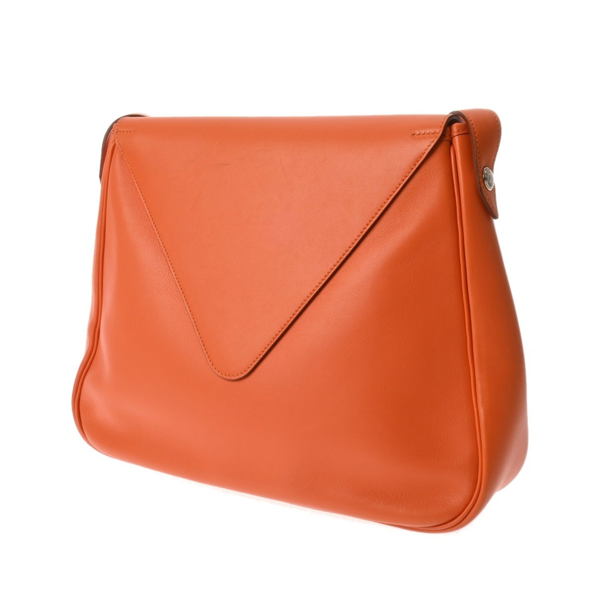 Hermes Orange Gulliver Leather Shoulder Bag (Pre-Owned)