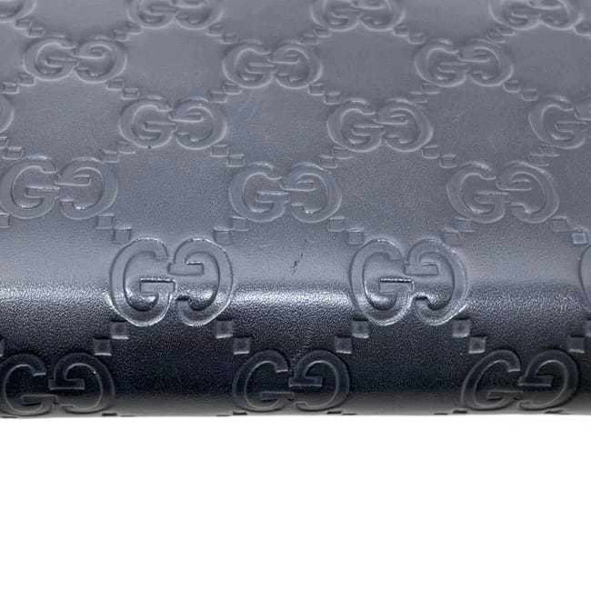 Gucci Black Leather Long Wallet (Bi-Fold) (Pre-Owned)