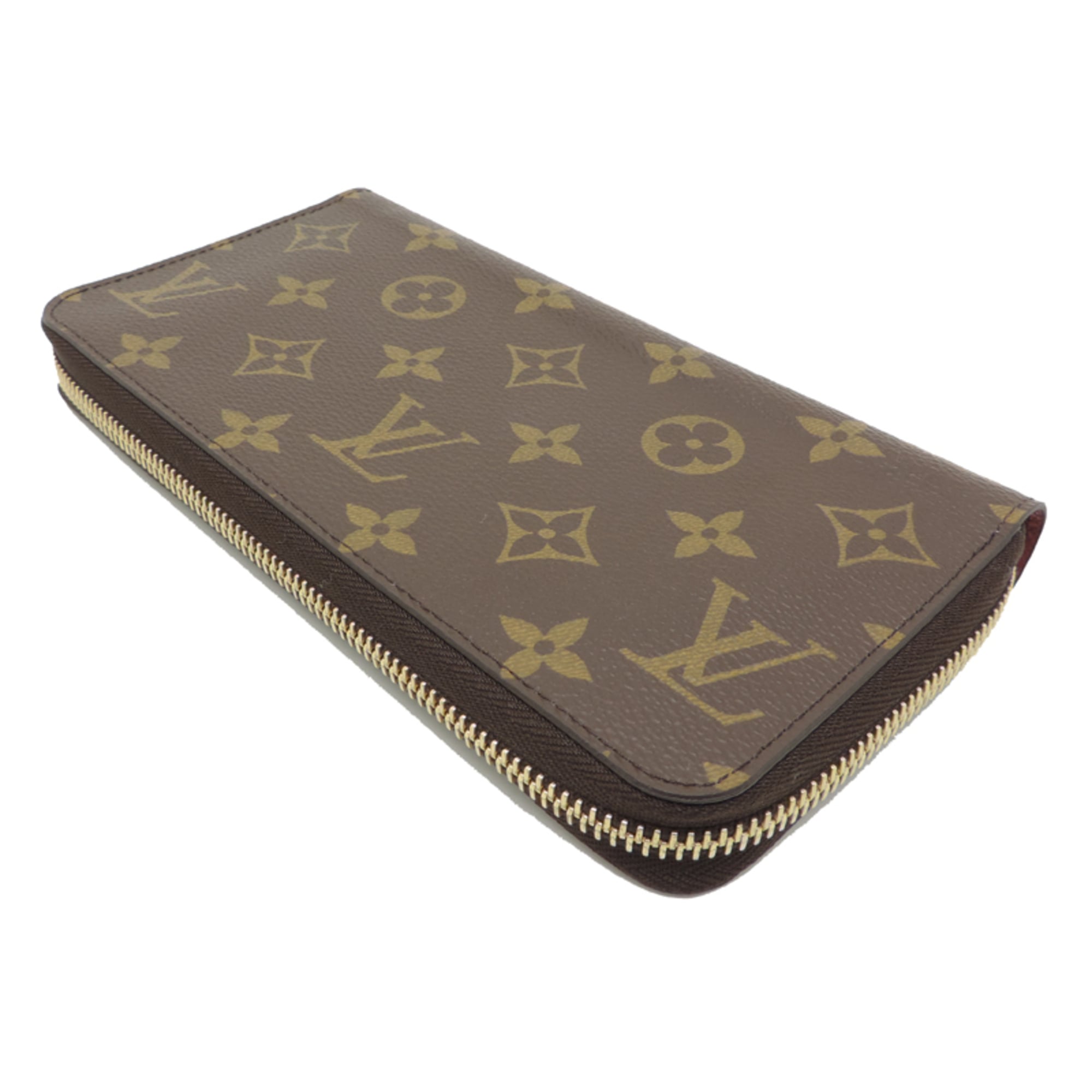 Louis Vuitton Brown Fuchsia Monogram Pink Monogram Long Wallet (Bi-Fold) (Pre-Owned)