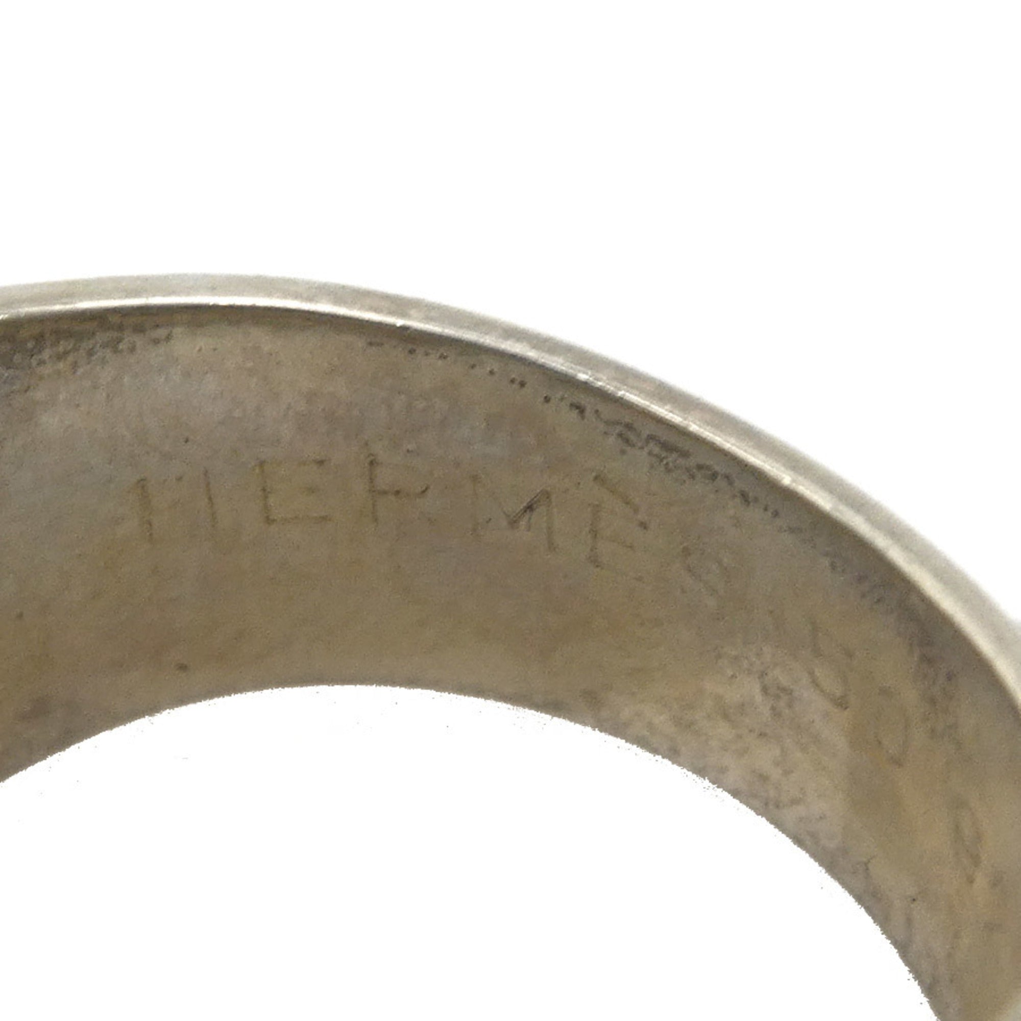 Hermes Silver Silver 925 Band Ring (Pre-Owned)
