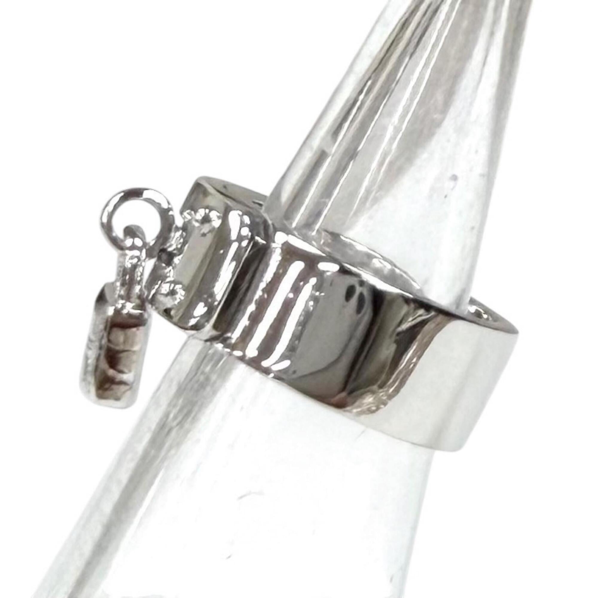 Hermes Silver Silver 925 Band Ring (Pre-Owned)