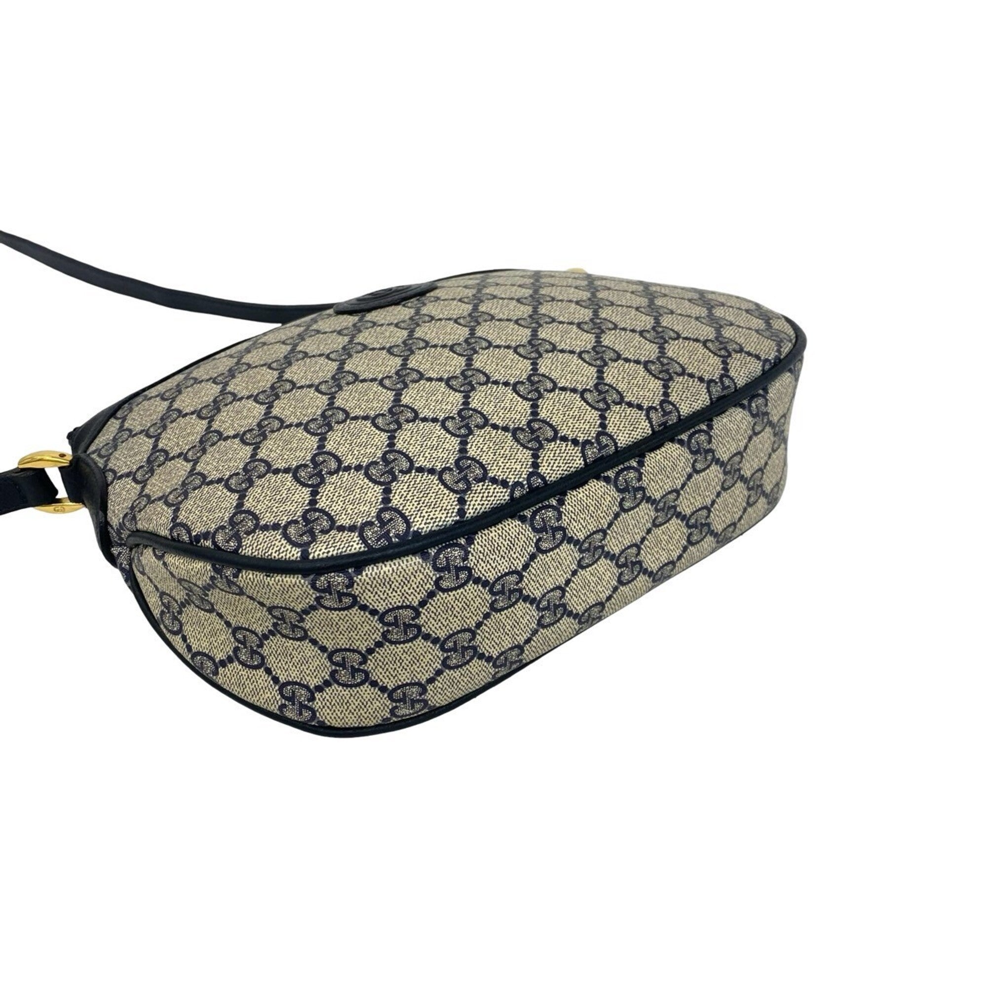Gucci Navy Leather Pvc Pochette Shoulder Bag (Pre-Owned)