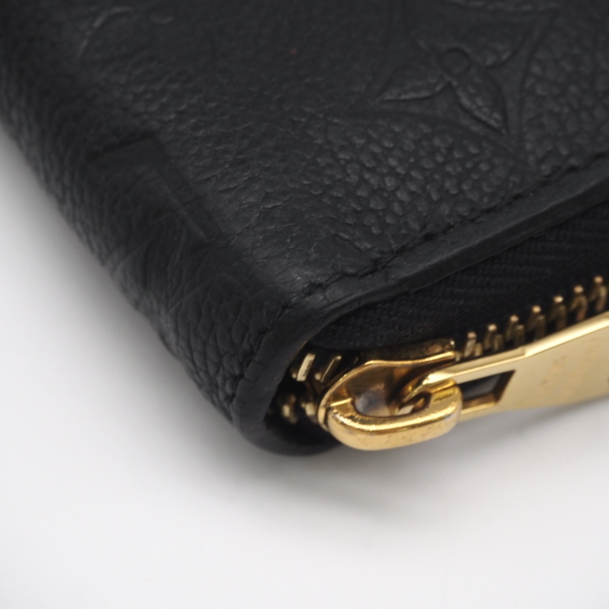 Louis Vuitton Monogram Empreinte Black Noir Leather Long Wallet (Bi-Fold) (Pre-Owned)