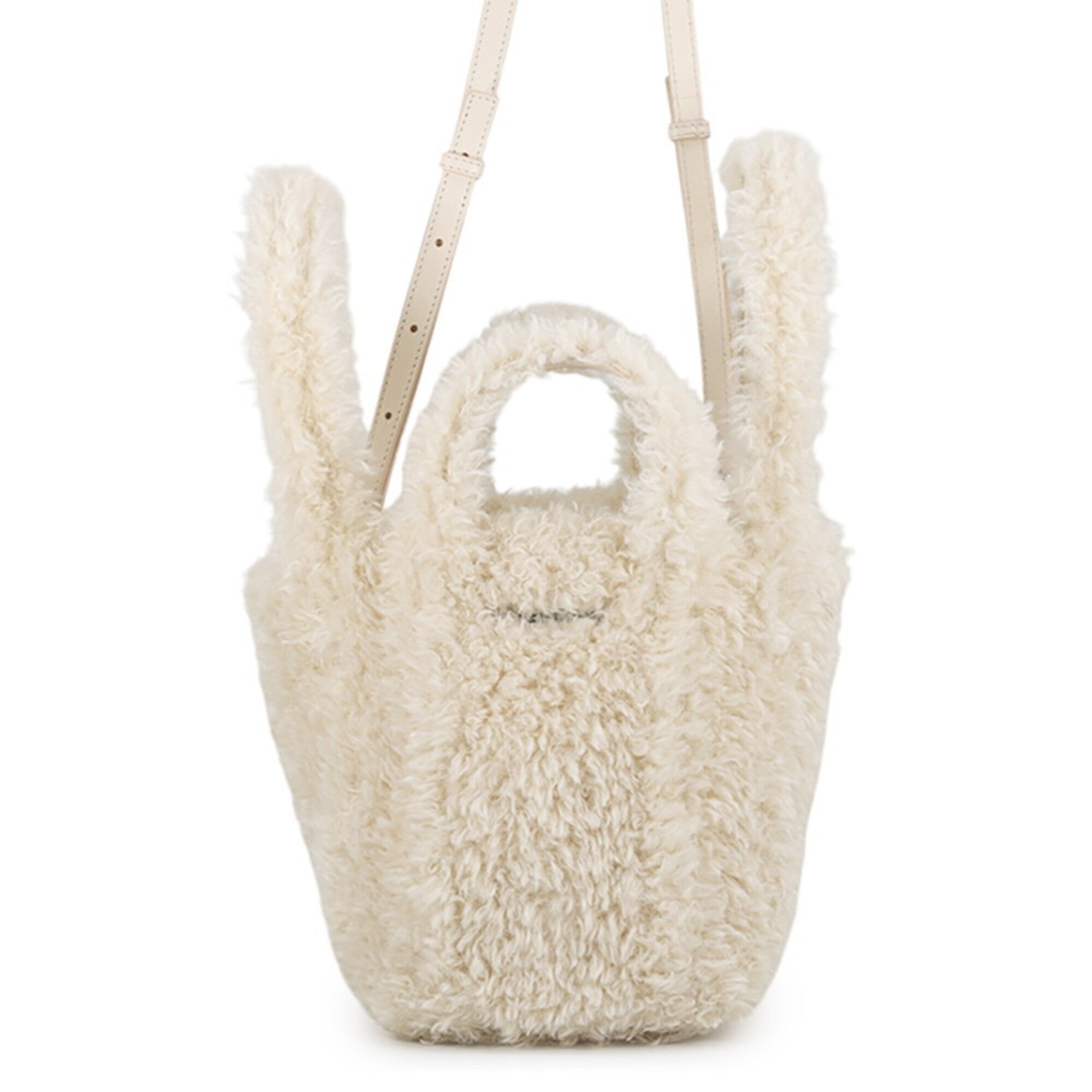 Balenciaga Ivory Fur Leather Handbag Shoulder Bag (Pre-Owned)
