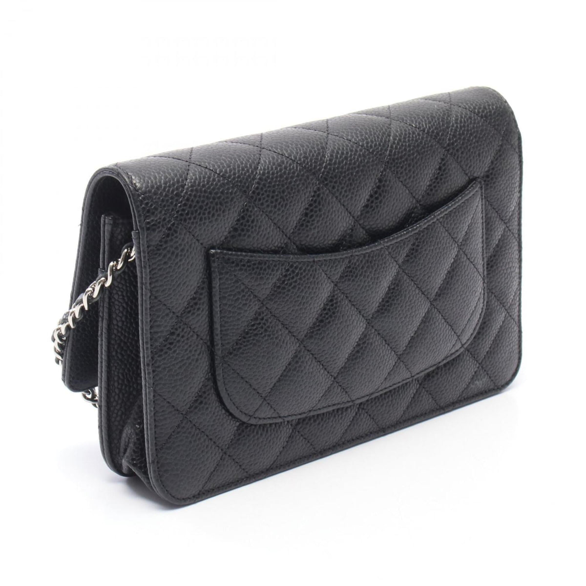 Chanel Matelasse Black Grained Calfskin Handbag Shoulder Bag (Pre-Owned)