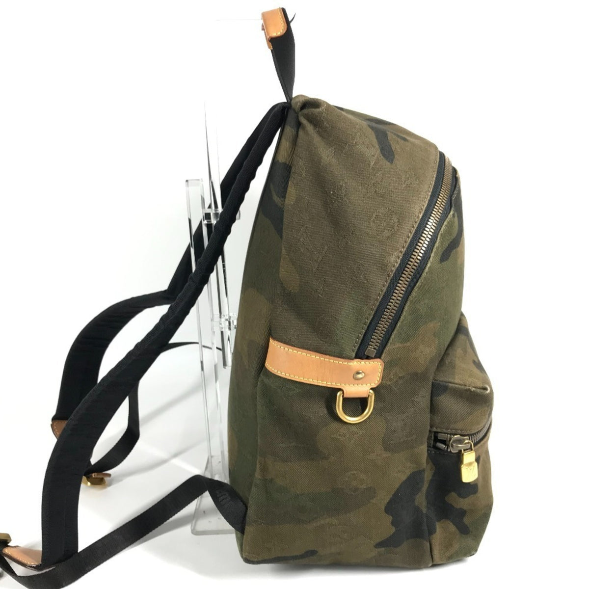 Louis Vuitton Camouflage Green Canvas Backpack (Pre-Owned)