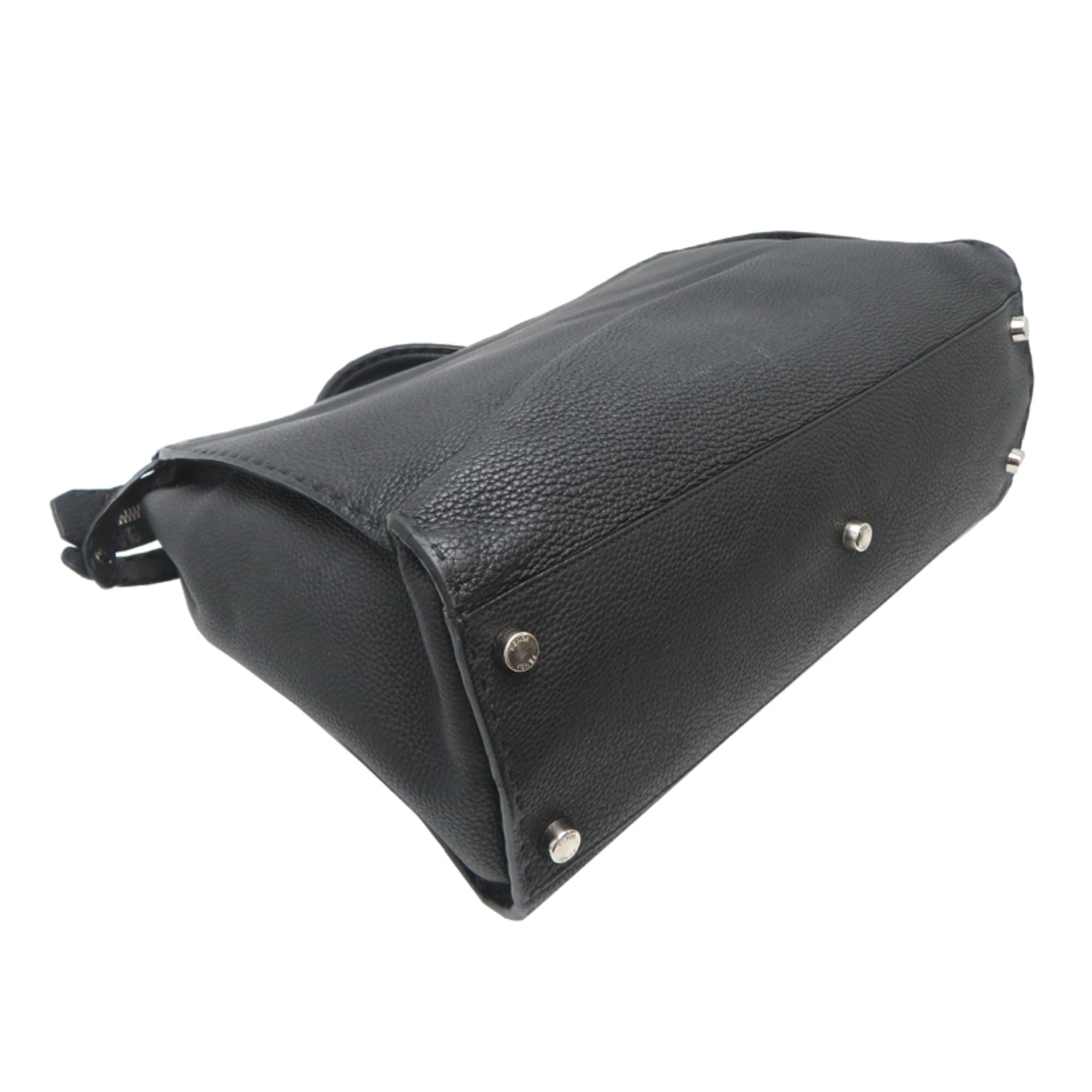 Fendi Black Leather Briefcase (Pre-Owned)
