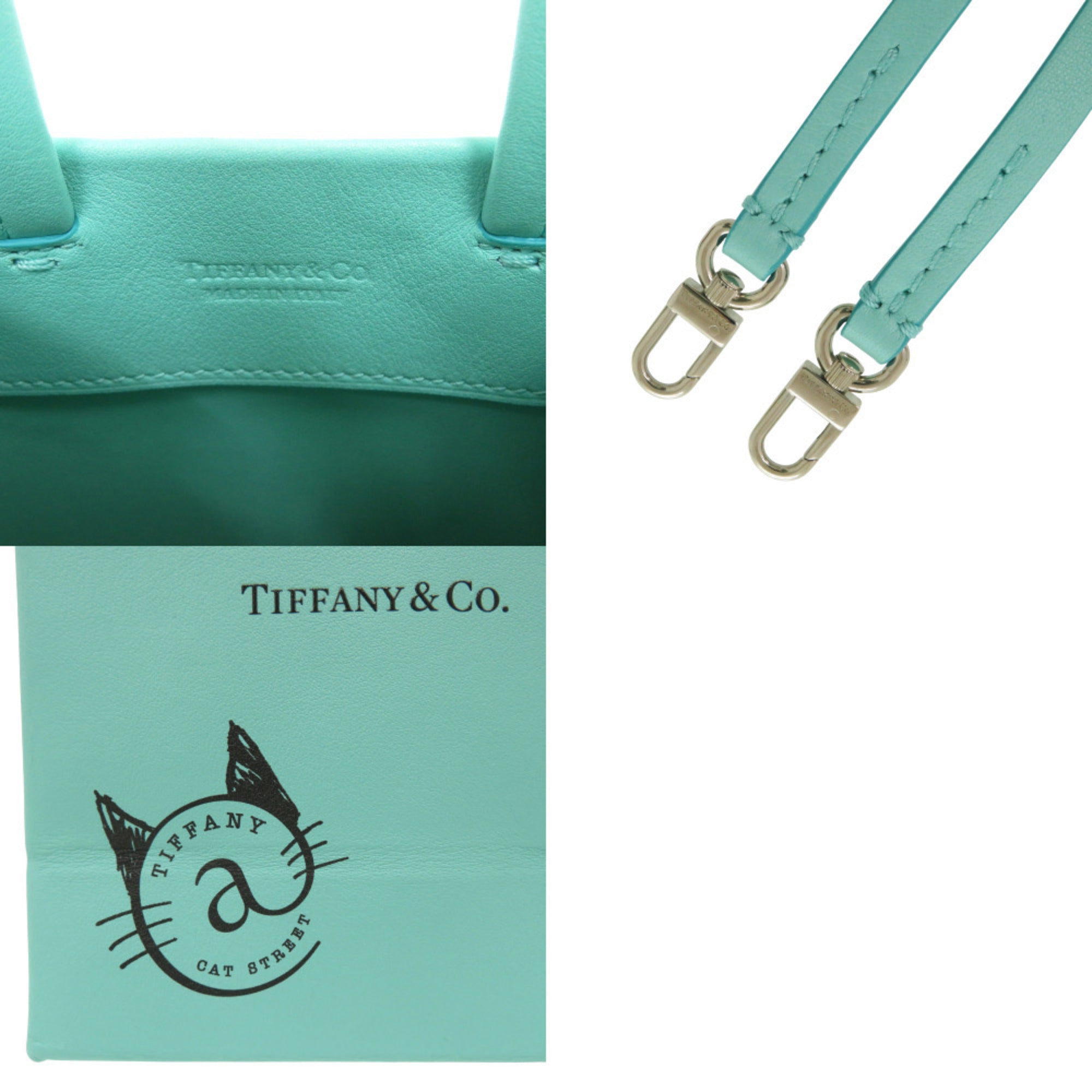 Tiffany Light Blue Tiffany Blue Leather Handbag (Pre-Owned)