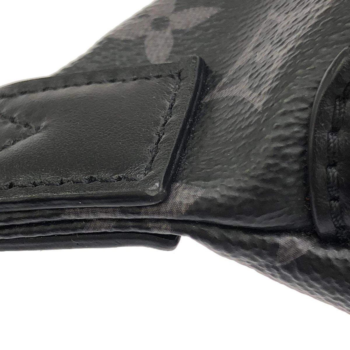 Louis Vuitton Black Coated Canvas Fanny Pack Shoulder Bag Sling Bag (Pre-Owned)