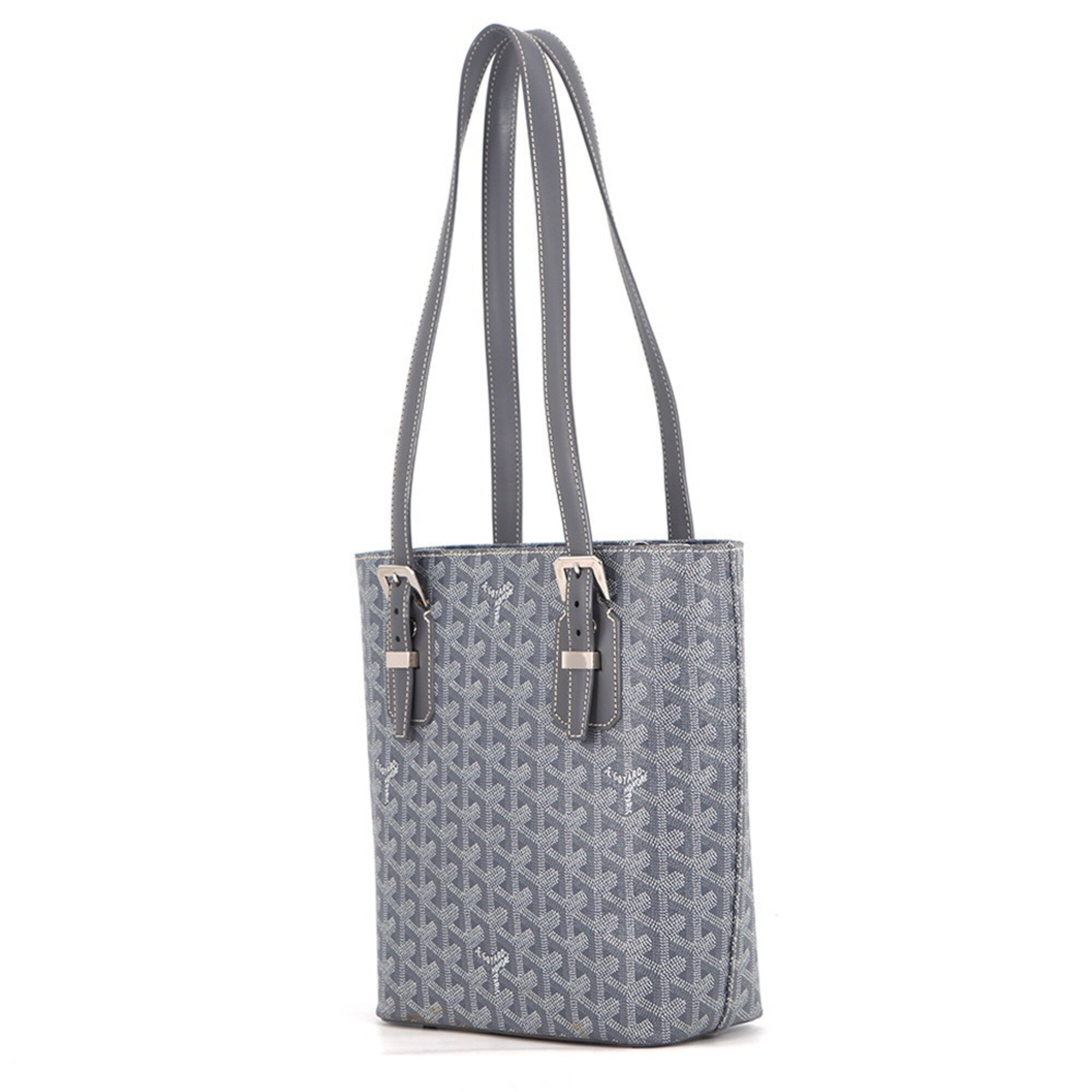 Goyard Gray White Pvc Handbag Shoulder Bag (Pre-Owned)
