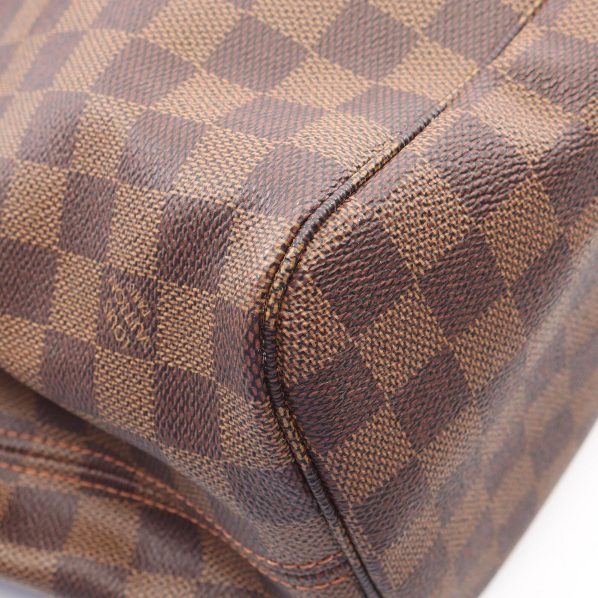 Louis Vuitton Brown Coated Canvas Leather Handbag Tote Bag (Pre-Owned)
