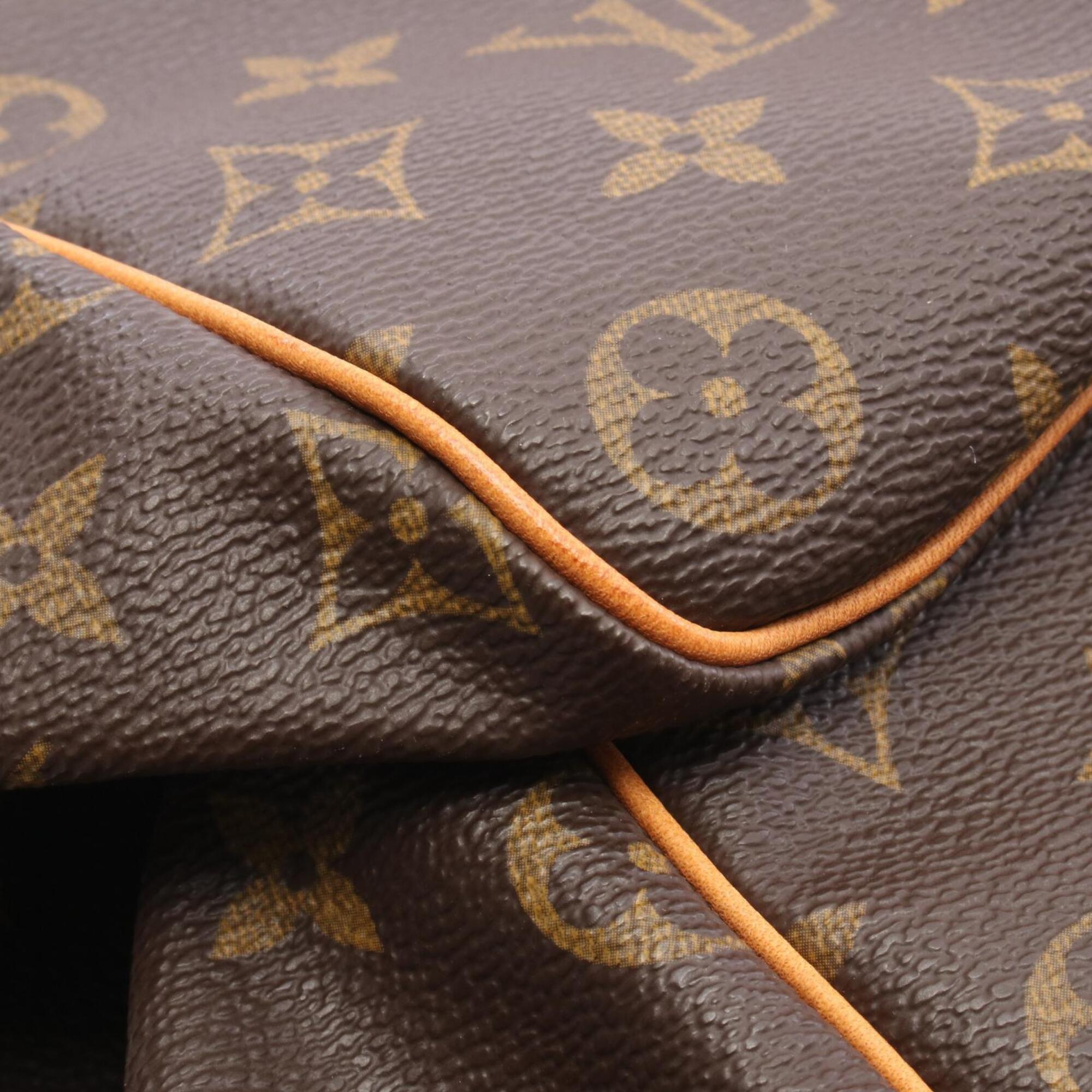 Louis Vuitton Brown Monogram Coated Canvas Leather Handbag (Pre-Owned)