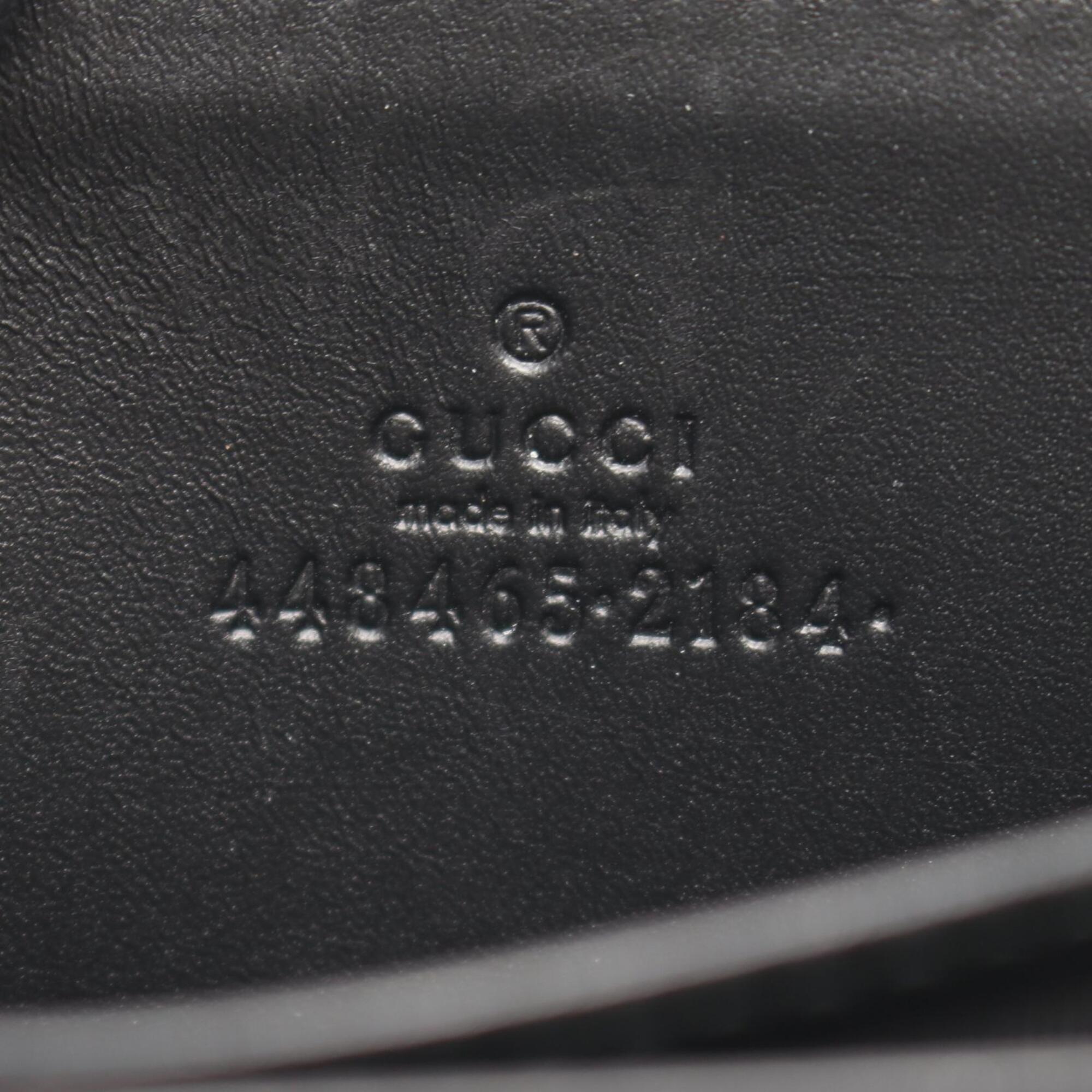 Gucci Black Blue Yellow Leather Coin Purse/Coin Case (Pre-Owned)