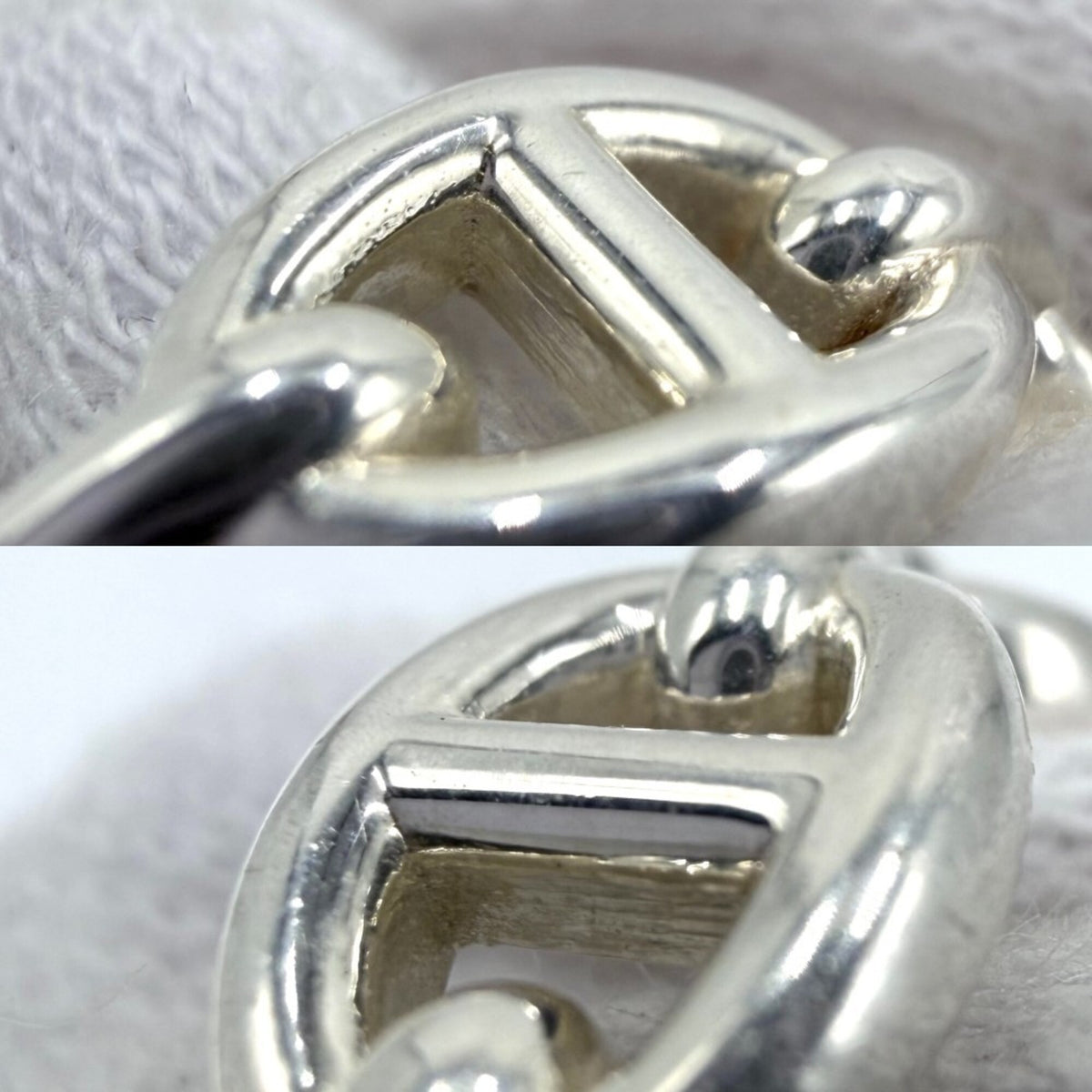 Hermes Silver 925 Band Ring (Pre-Owned)