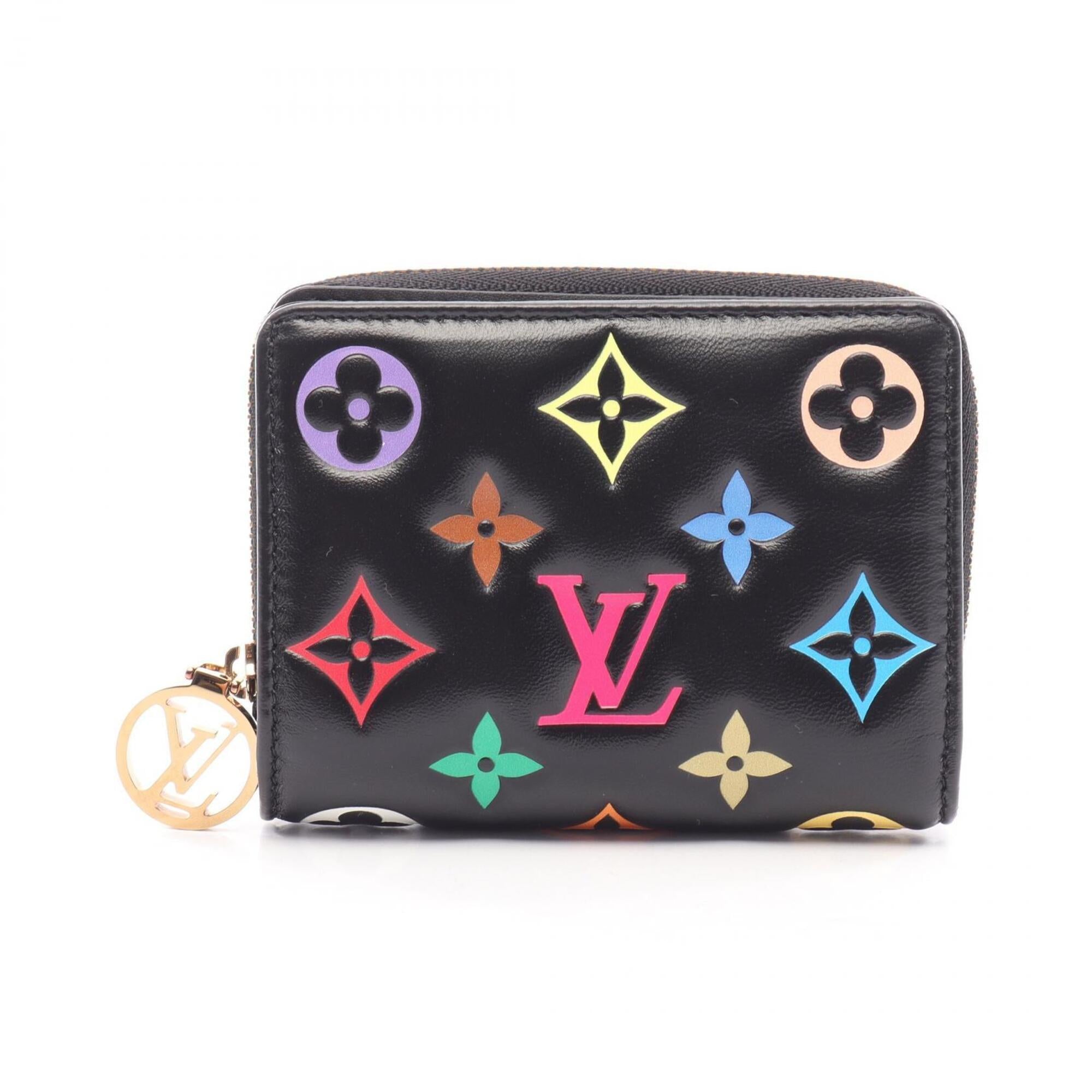 Louis Vuitton Black Multi-Color Leather Wallet (Bi-Fold) (Pre-Owned)