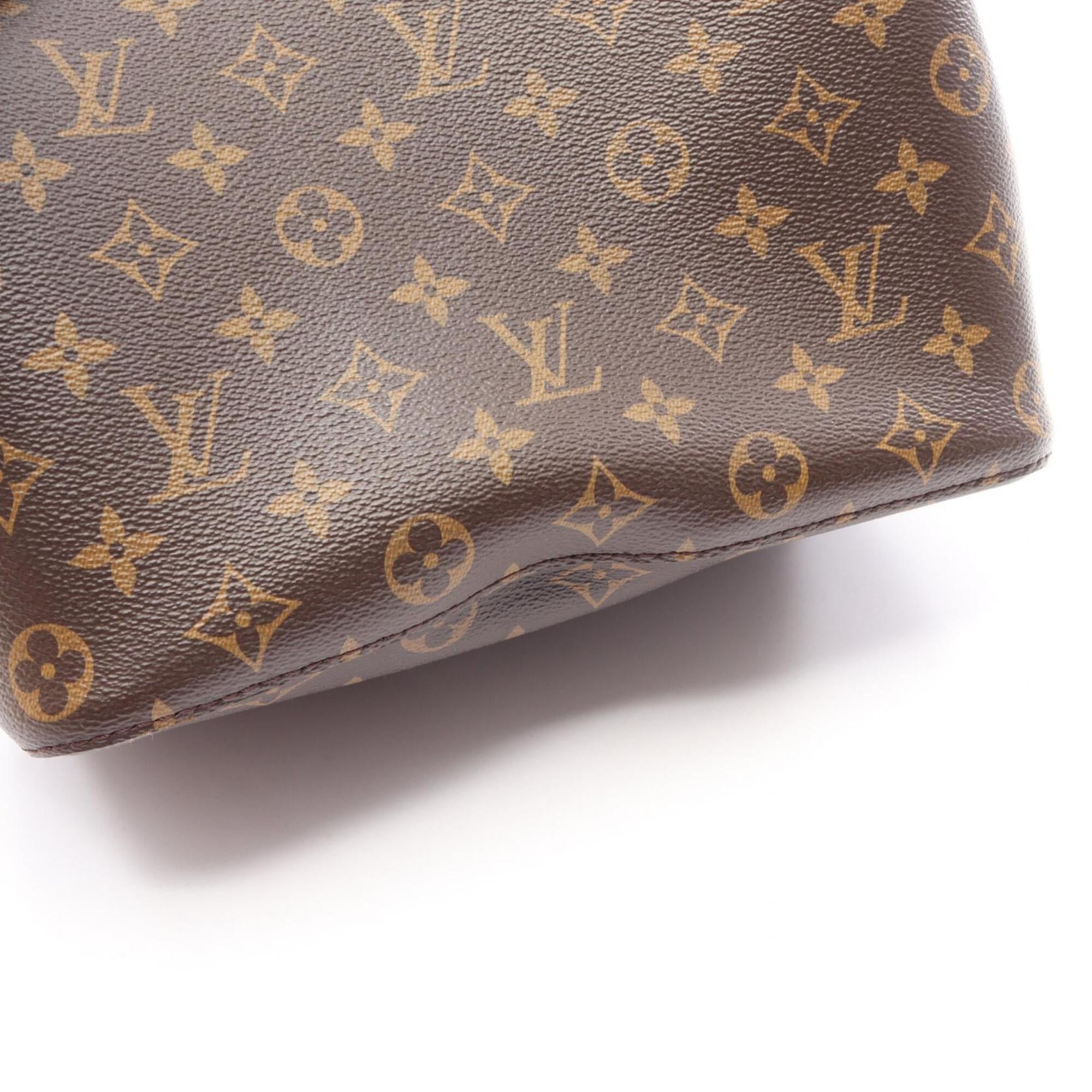 Louis Vuitton Brown Coquelicots Monogram Red Color Monogram Handbag Shoulder Bag (Pre-Owned)