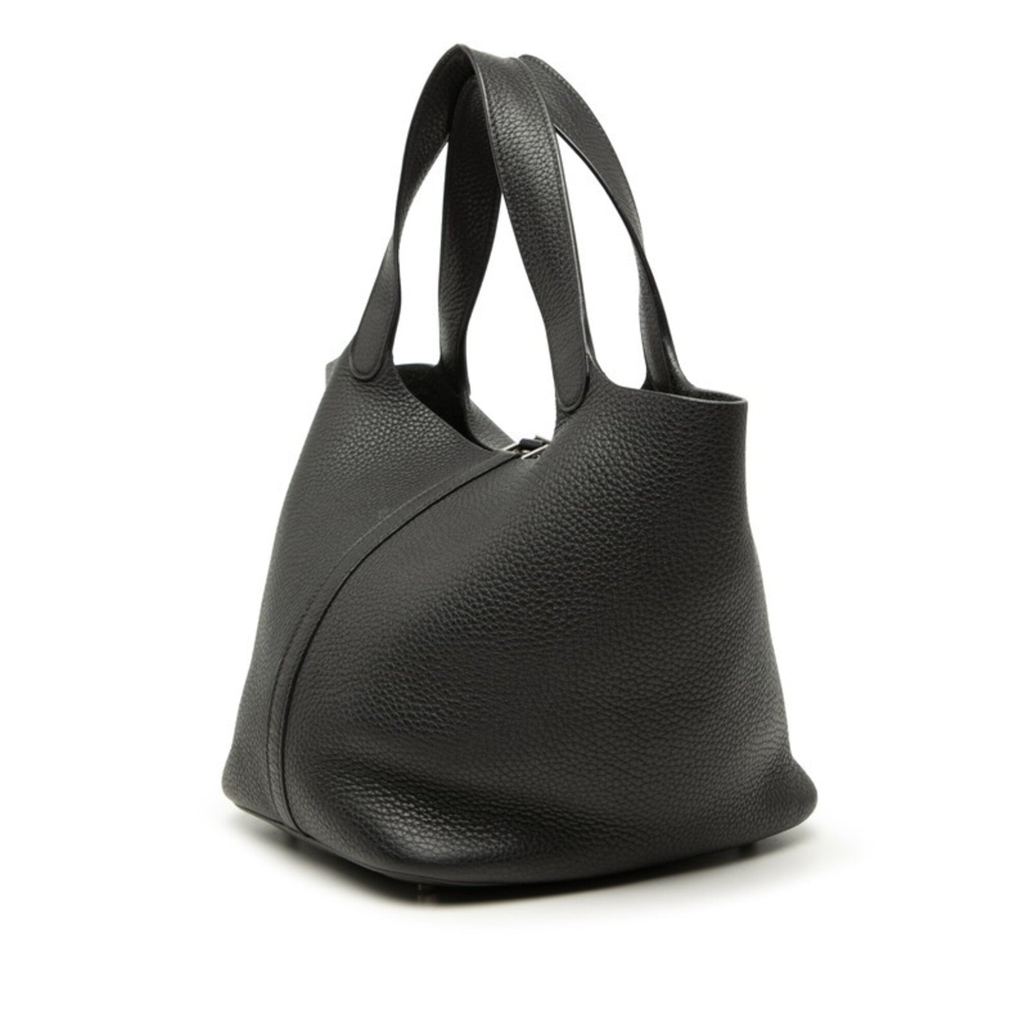 Hermes Black Taurillon Clemence Leather Handbag (Pre-Owned)