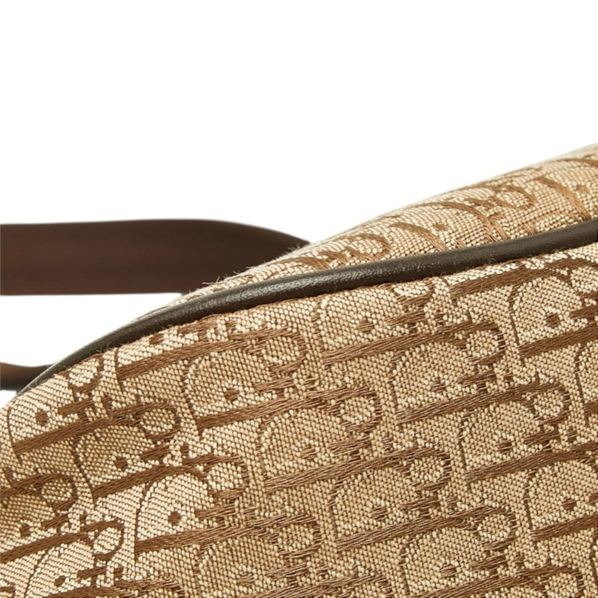 Christian Dior Beige Canvas Leather Handbag Shoulder Bag (Pre-Owned)