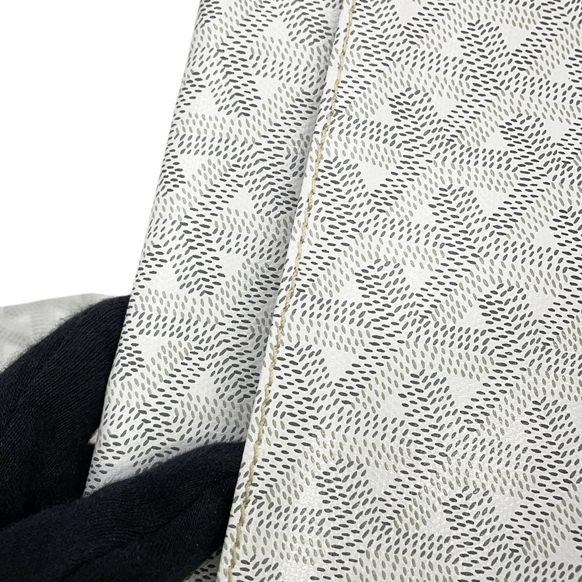 Goyard White Pvc Leather Handbag Pouch Tote Bag (Pre-Owned)