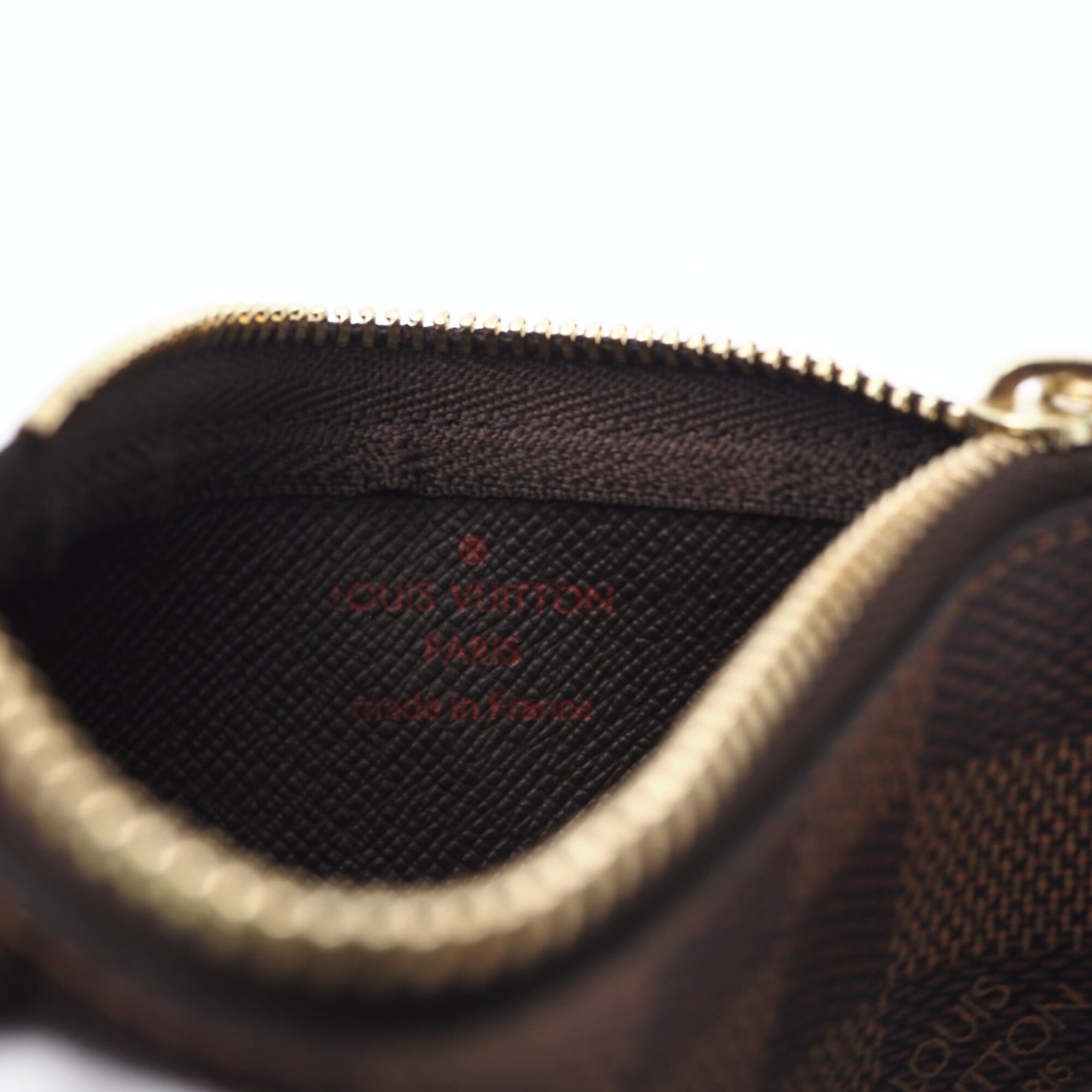 Louis Vuitton Damier Beige Brown Coated Canvas Leather Pochette (Pre-Owned)
