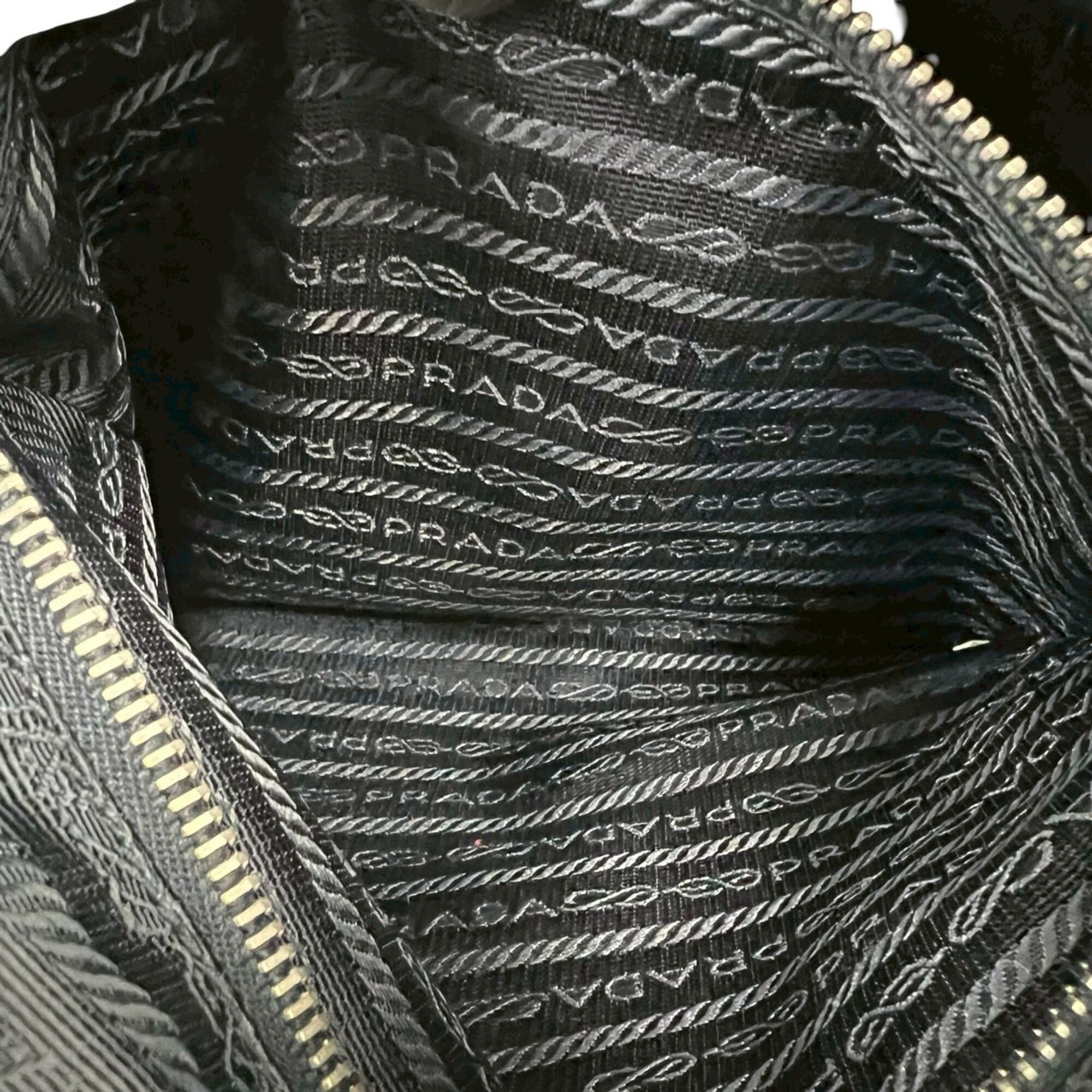 Prada Navy Nylon Leather Shoulder Bag Tote Bag (Pre-Owned)