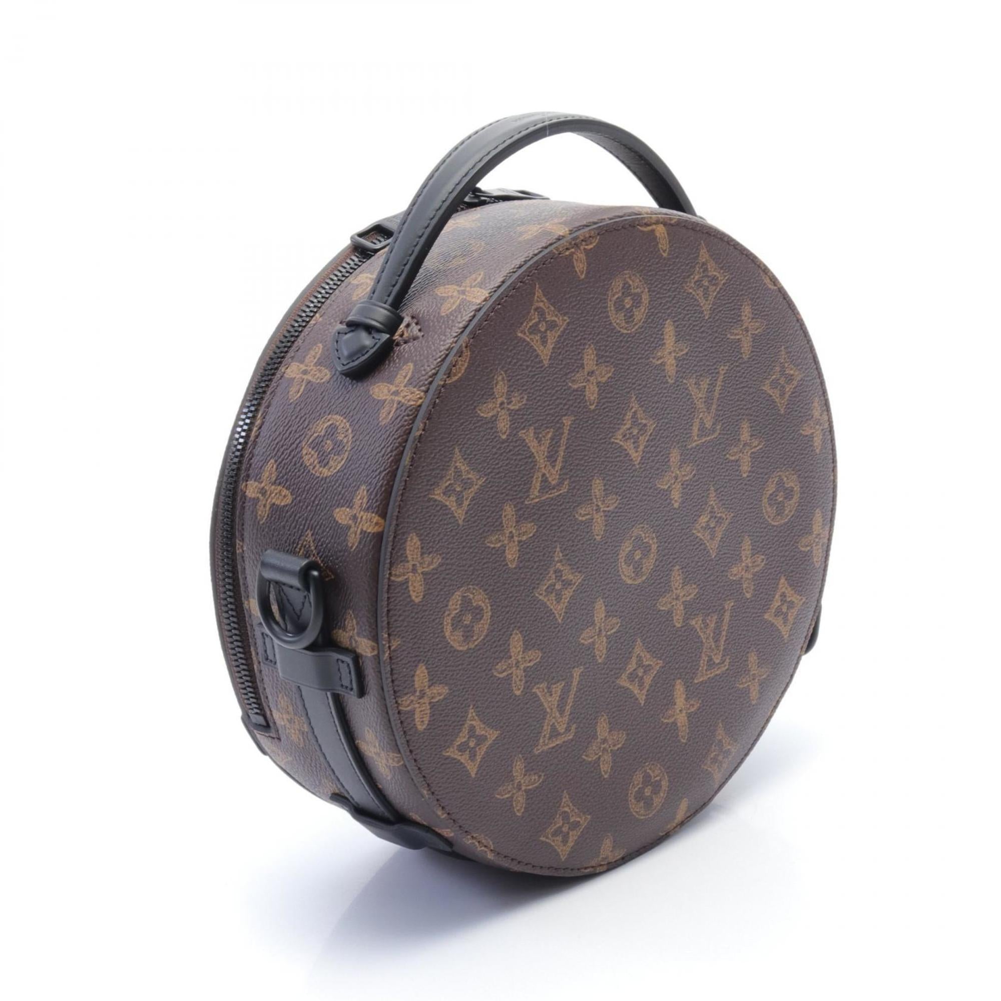 Louis Vuitton Black Brown Monogram Leather Shoulder Bag (Pre-Owned)