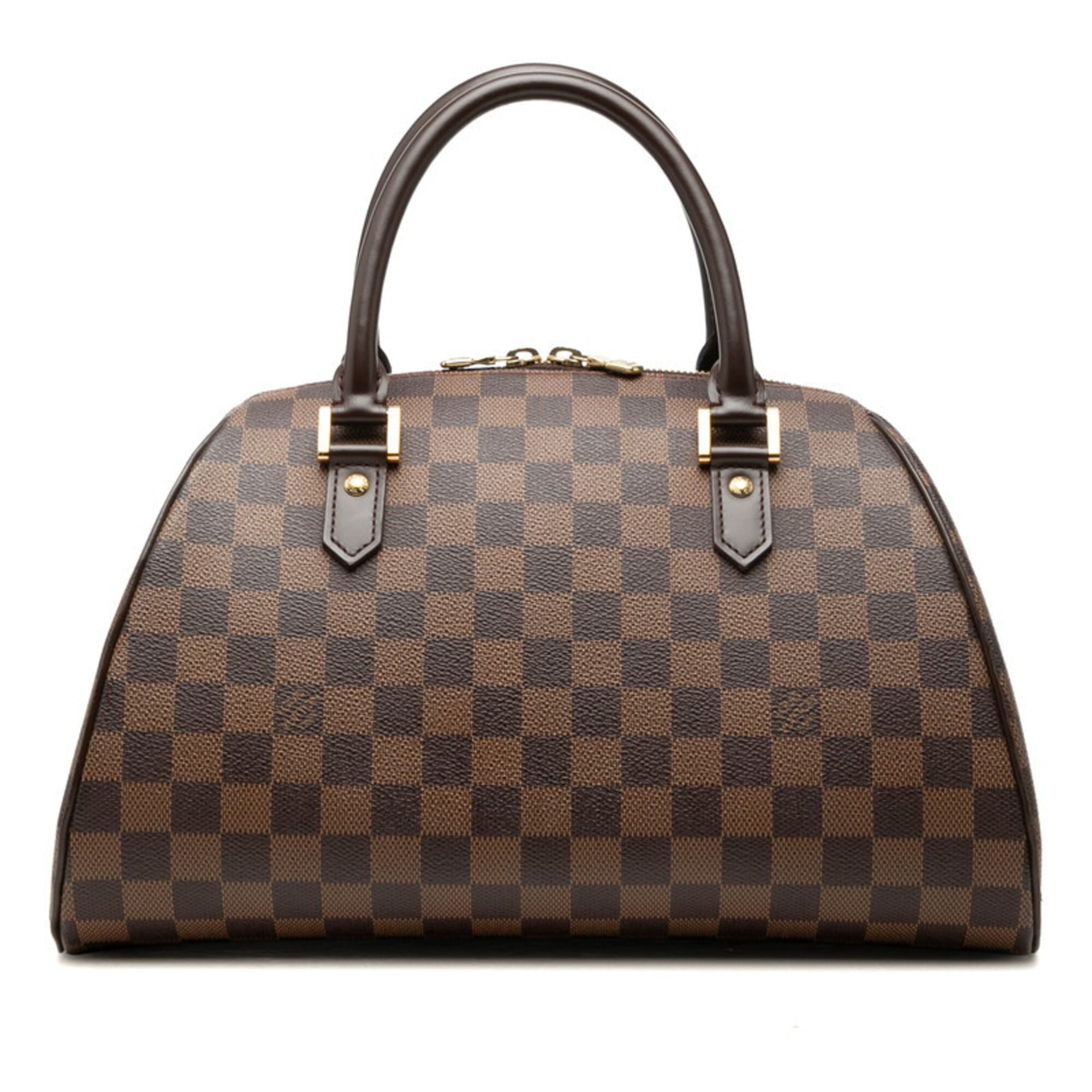Louis Vuitton Brown Ebene Pvc Leather Boston Bag Handbag (Pre-Owned)