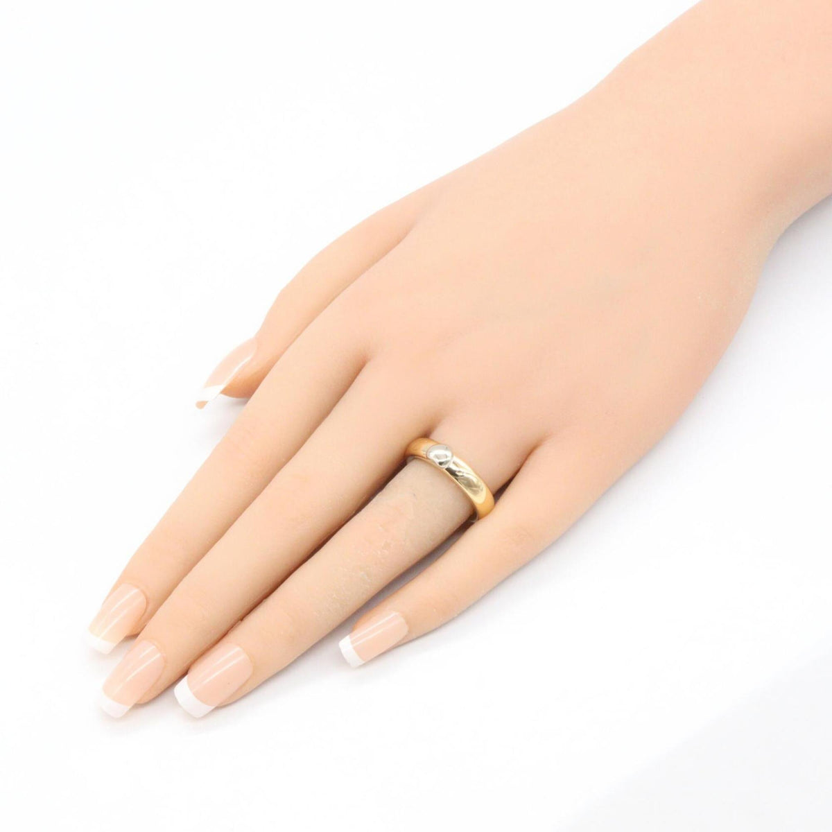 Tiffany Gold Silver Yellow Gold (18K) White Gold (18K) Band Ring (Pre-Owned)