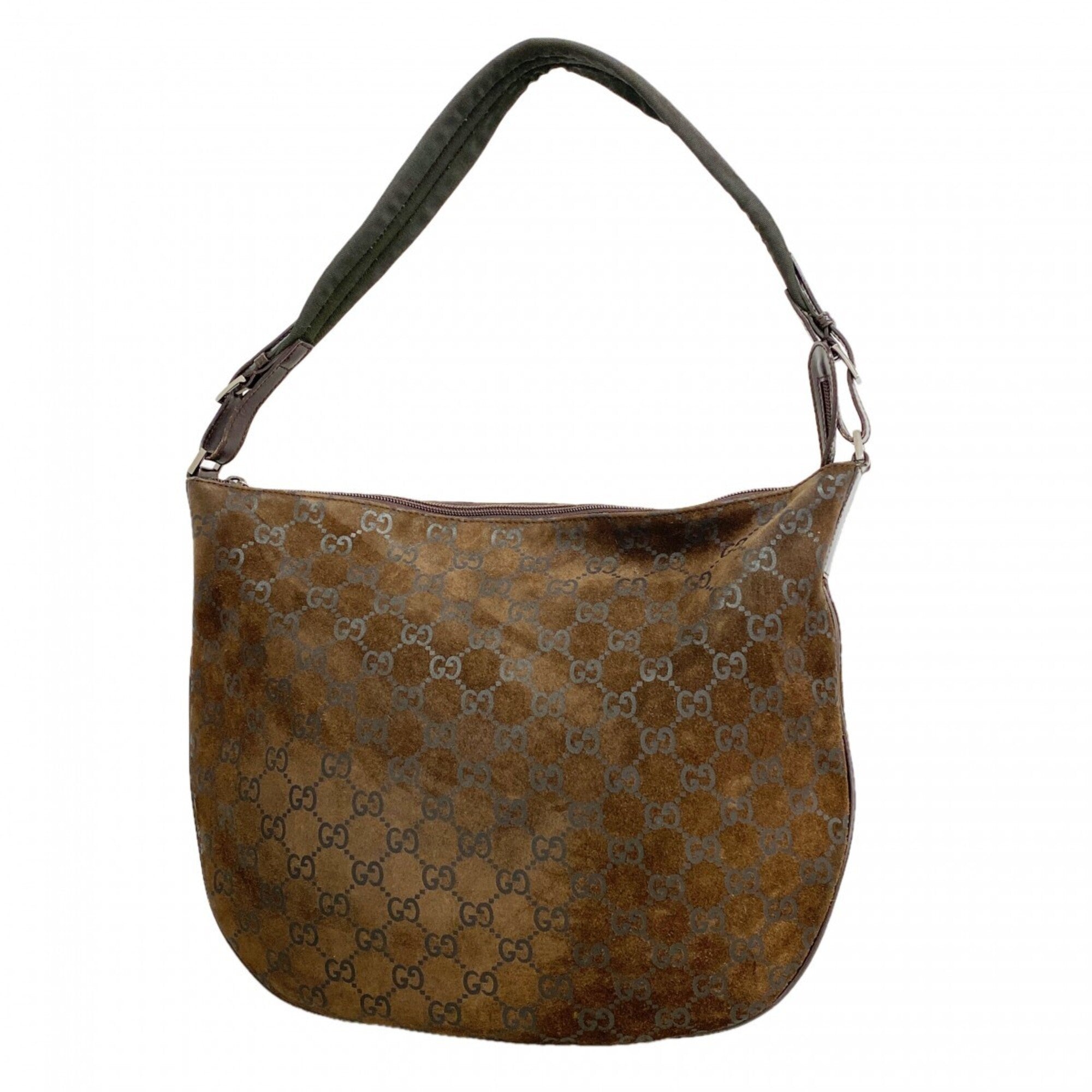 Gucci Brown Suede Shoulder Bag (Pre-Owned)
