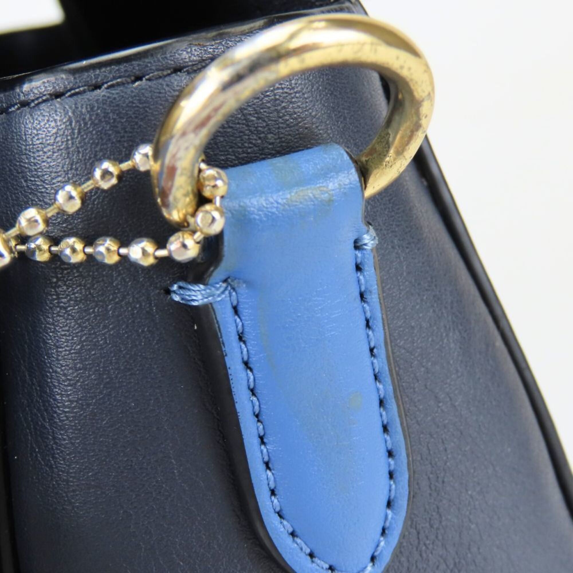 Coach Blue Navy Shoulder Bag (Pre-Owned)