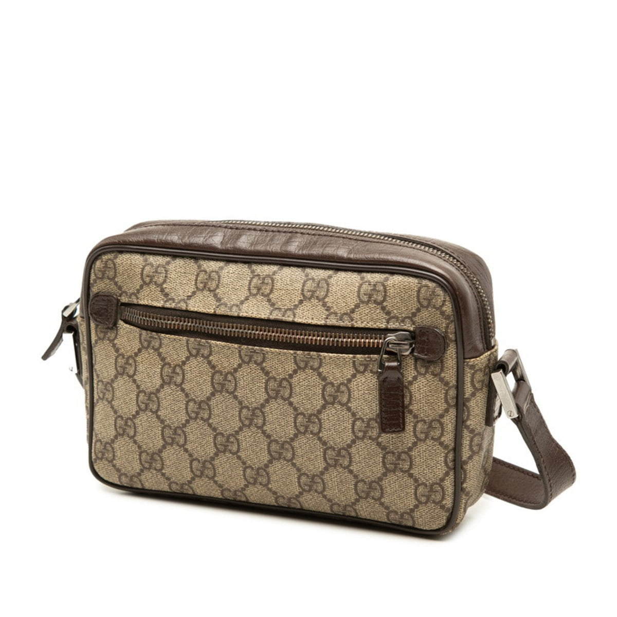 Gucci Beige Brown Pvc Leather Shoulder Bag (Pre-Owned)