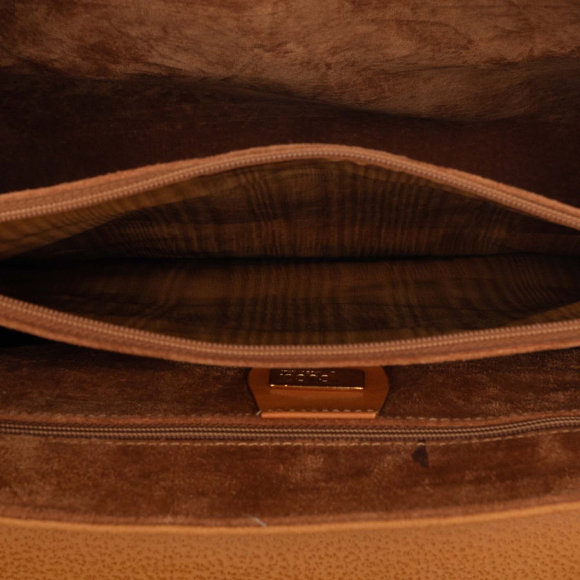 Gucci Brown Leather Handbag Shoulder Bag (Pre-Owned)