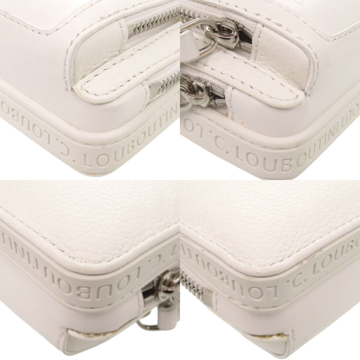 Christian Louboutin White Leather Shoulder Bag (Pre-Owned)