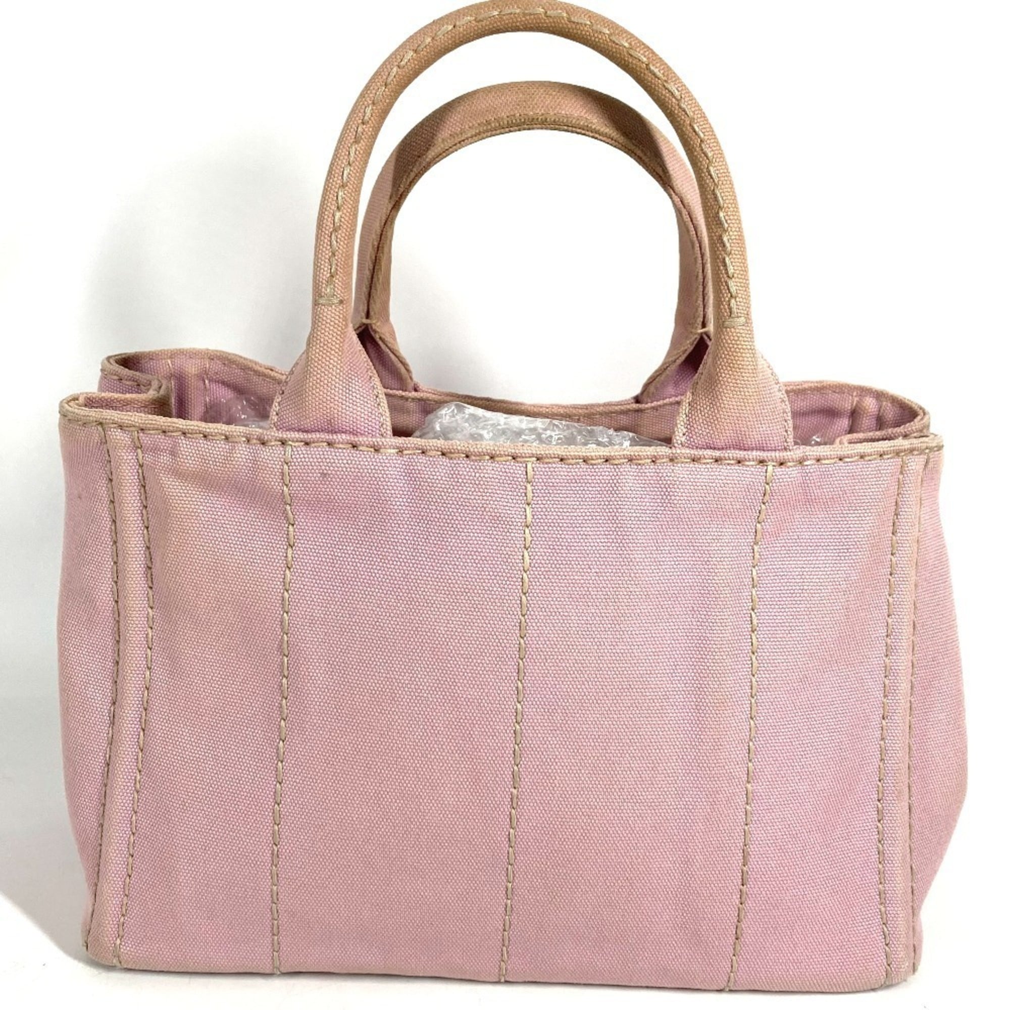 Prada Pink Canvas Handbag Shoulder Bag Tote Bag (Pre-Owned)