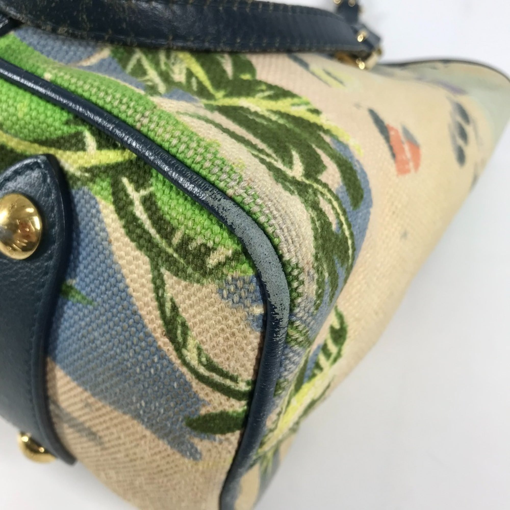 Louis Vuitton Blue Canvas Shoulder Bag Tote Bag (Pre-Owned)