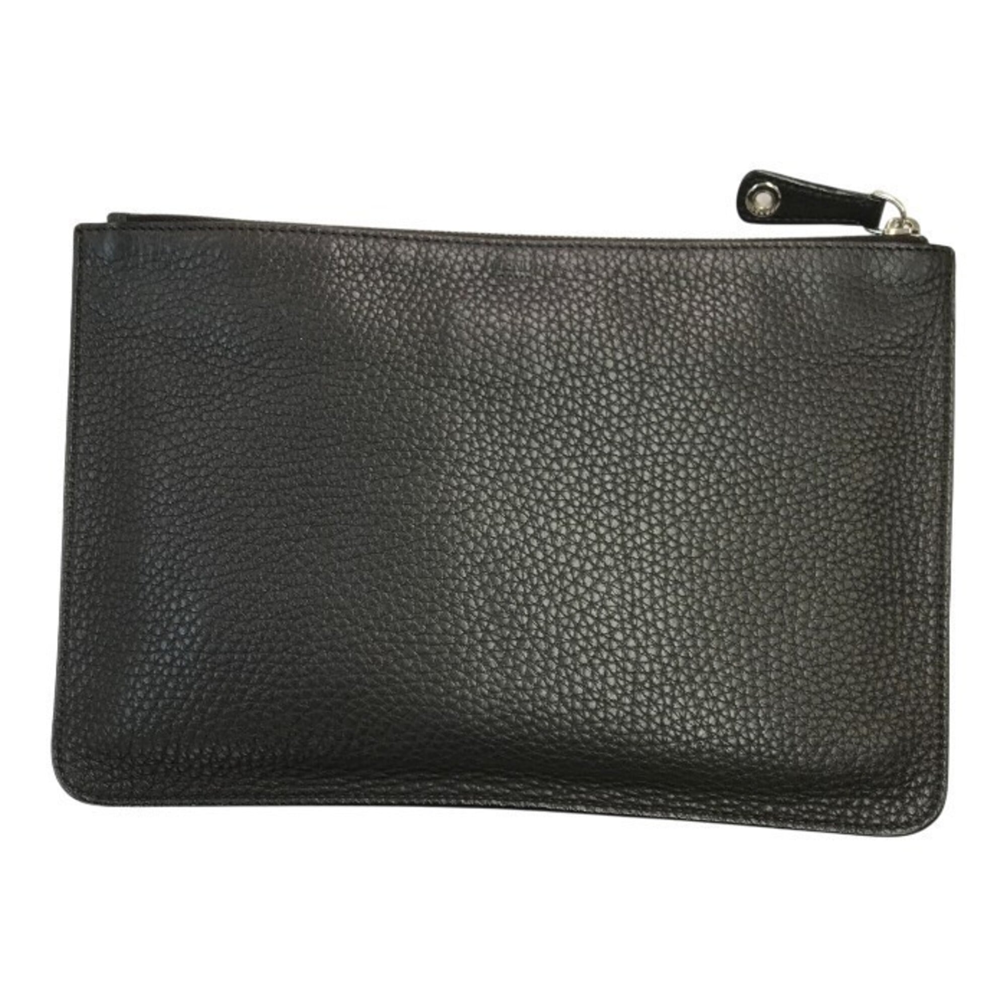 Fendi Black Leather Clutch Bag (Pre-Owned)