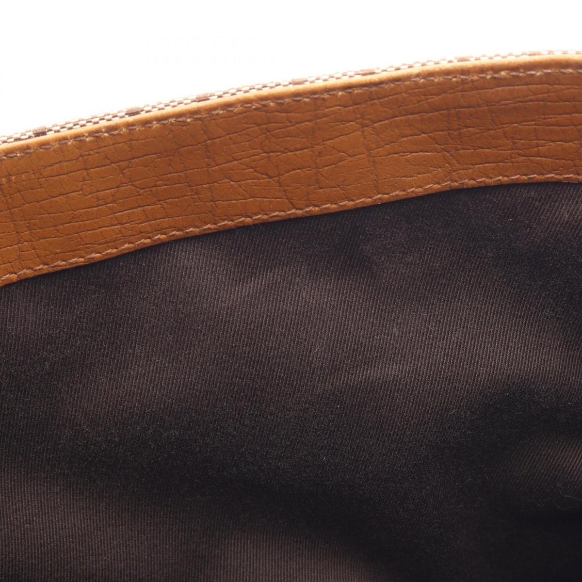 Gucci Beige Brown Canvas Leather Handbag Tote Bag (Pre-Owned)