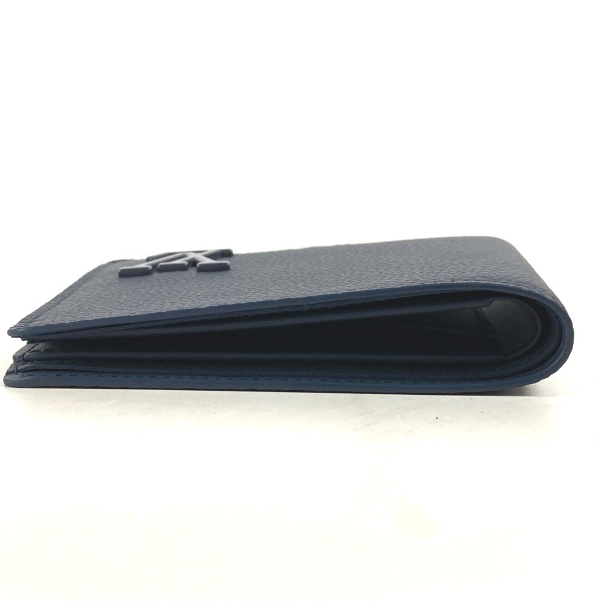 Louis Vuitton Navy Leather Wallet (Bi-Fold) (Pre-Owned)