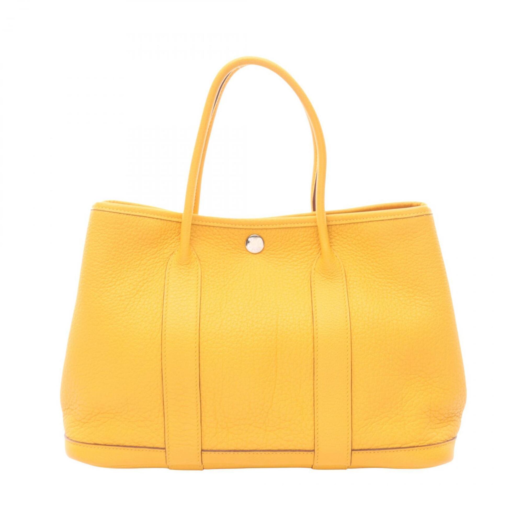 Hermes Yellow Negonda Leather Leather Handbag Tote Bag (Pre-Owned)