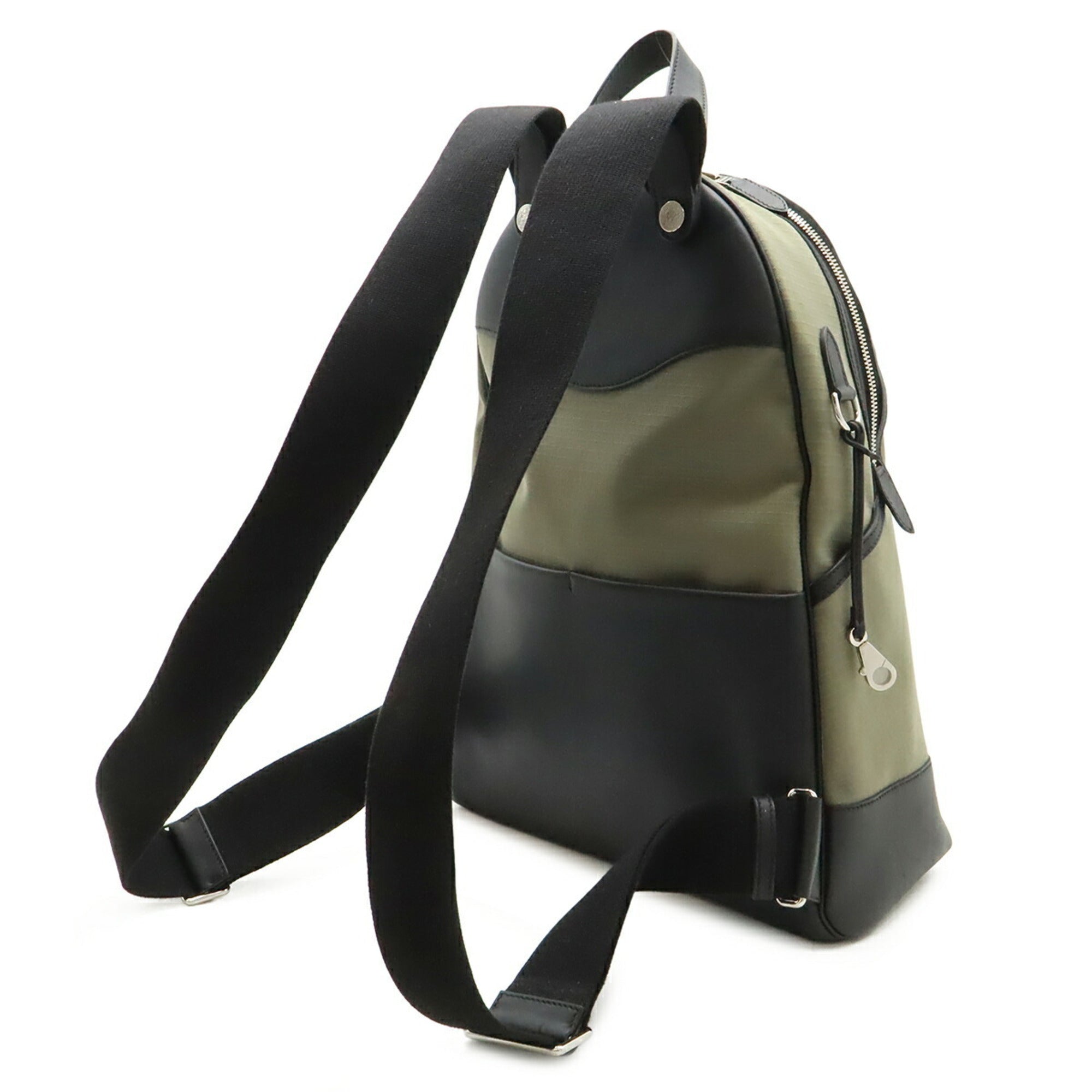 Hermes Black Khaki Swift Leather Backpack (Pre-Owned)