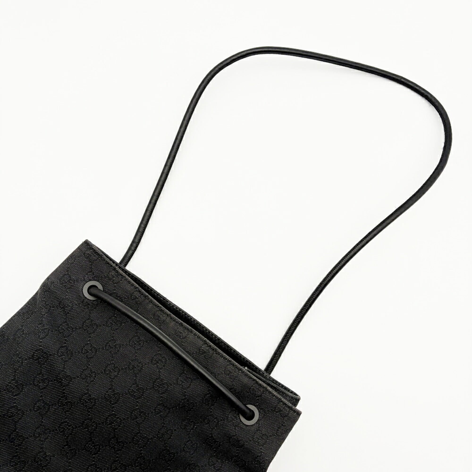 Gucci Black Gg Canvas Shoulder Bag Tote Bag (Pre-Owned)