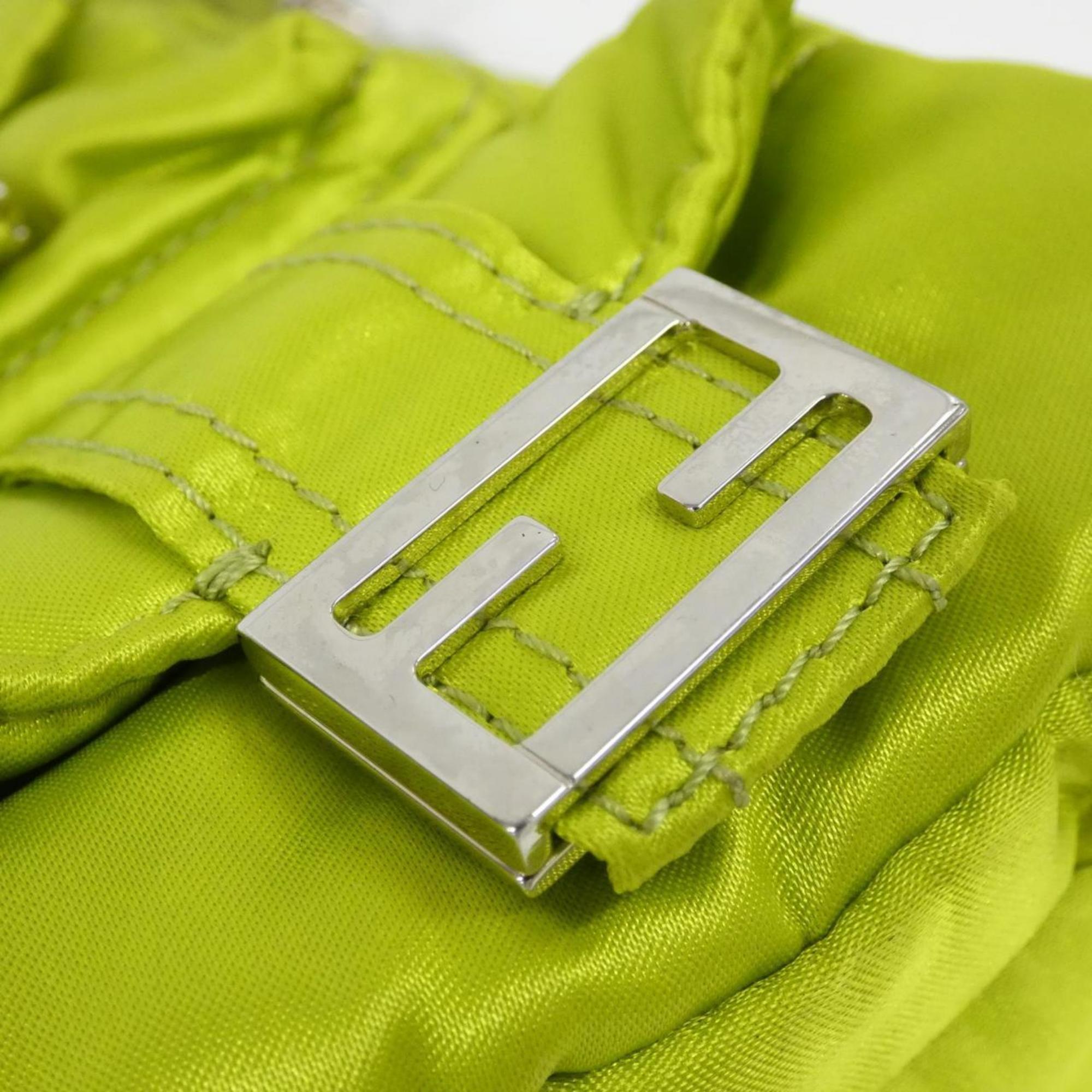 Fendi Green Nylon Shoulder Bag (Pre-Owned)