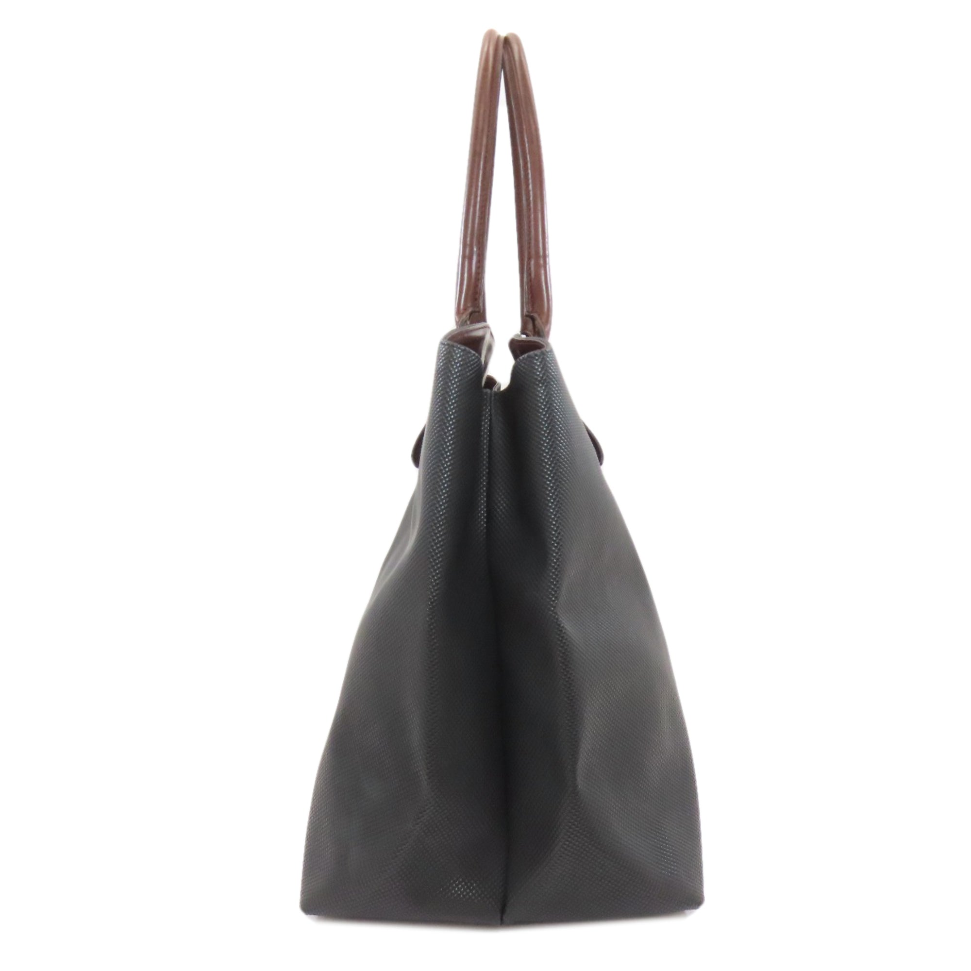 Bottega Veneta Black Brown Pvc Tote Bag (Pre-Owned)