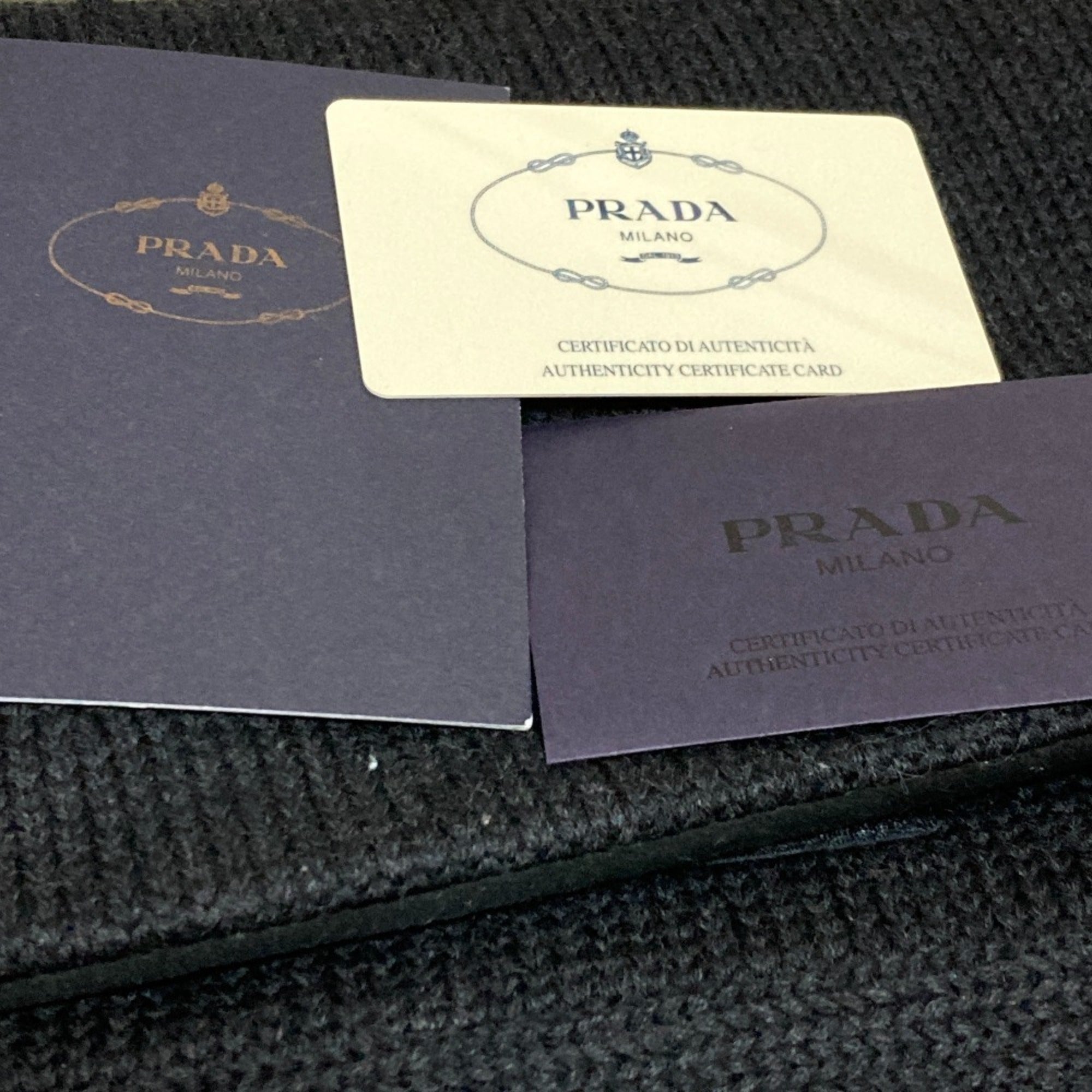Prada Black Wool Leather Shoulder Bag (Pre-Owned)