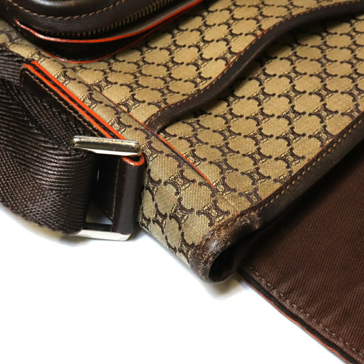 Celine Brown Canvas Shoulder Bag (Pre-Owned)
