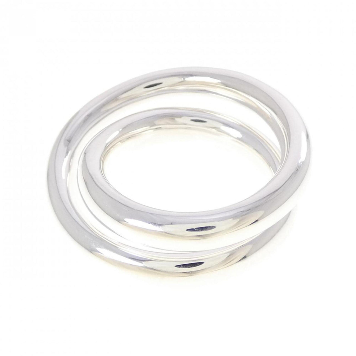 Hermes Silver Silver 925 Band Ring (Pre-Owned)
