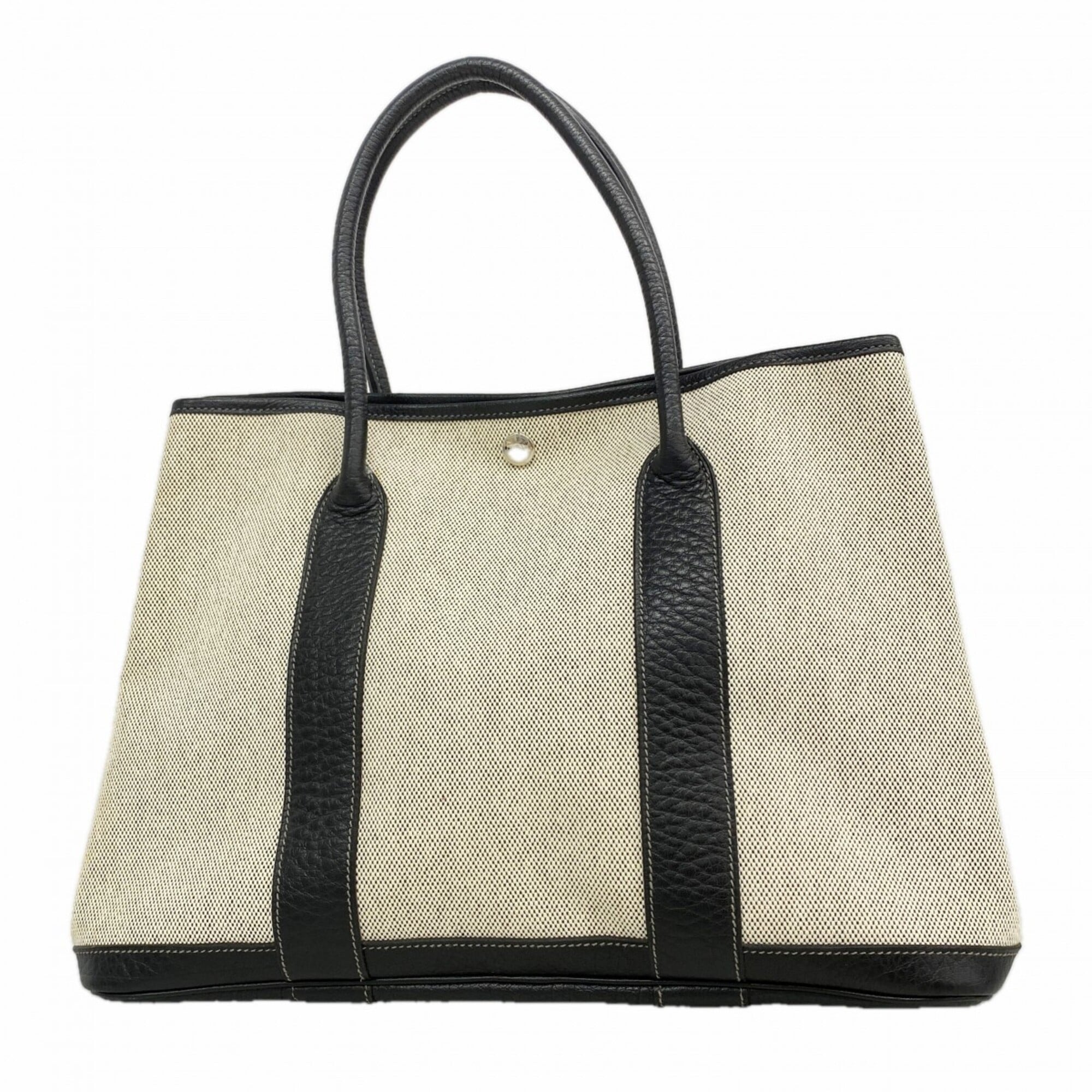 Hermes Black Toile H Tote Bag (Pre-Owned)