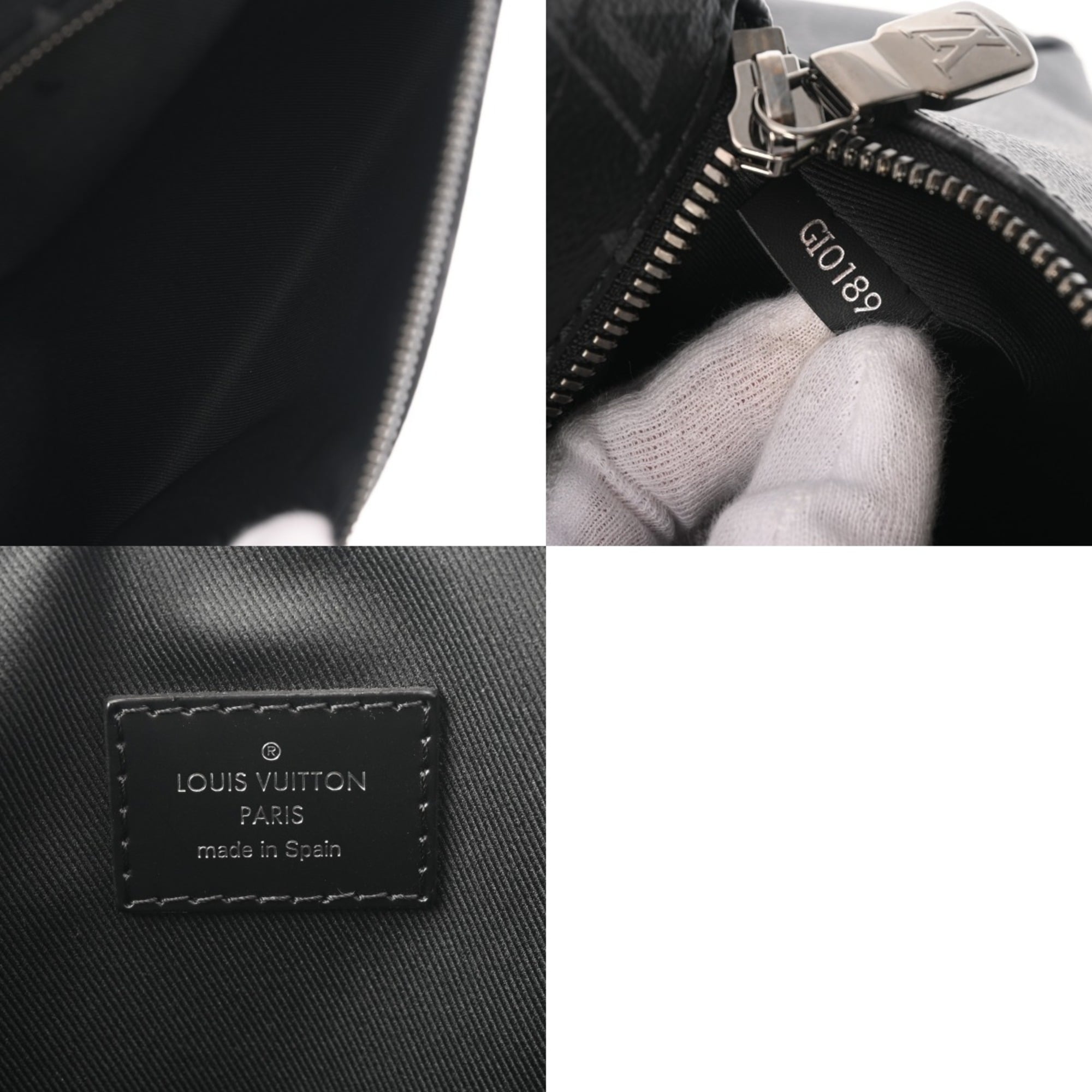 Louis Vuitton Black Monogram Canvas Shoulder Bag (Pre-Owned)